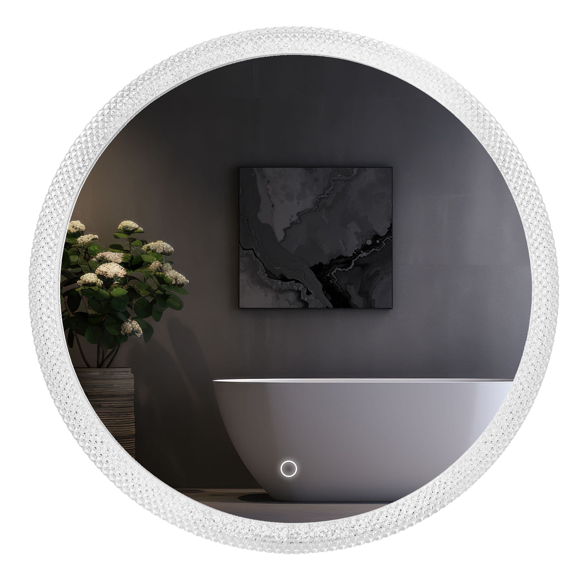 TUTUMI LED-seinäpeili YH-3563 60,5 läpinäkyvä, 60,5x60,5x3cm