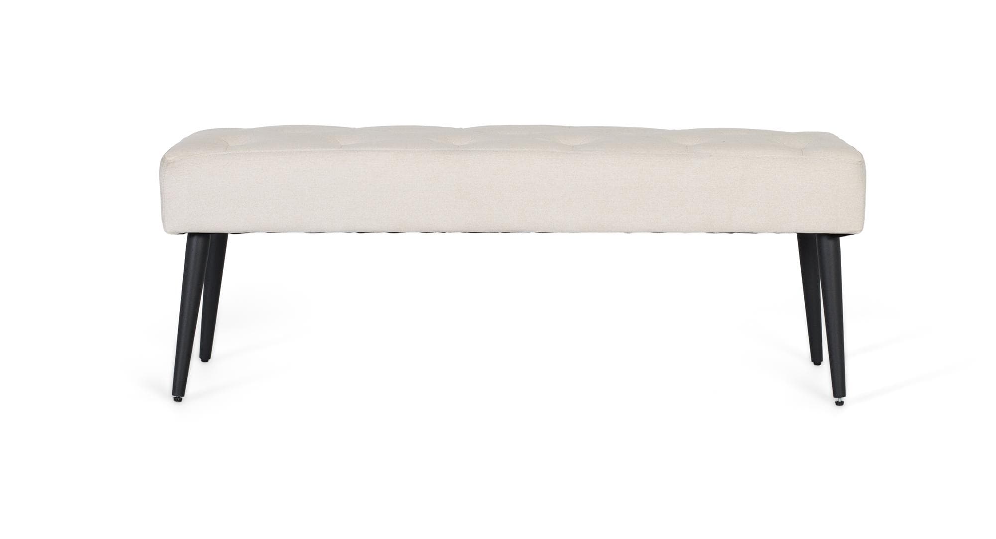 Beige kangaspenkki mustilla rautajaloilla