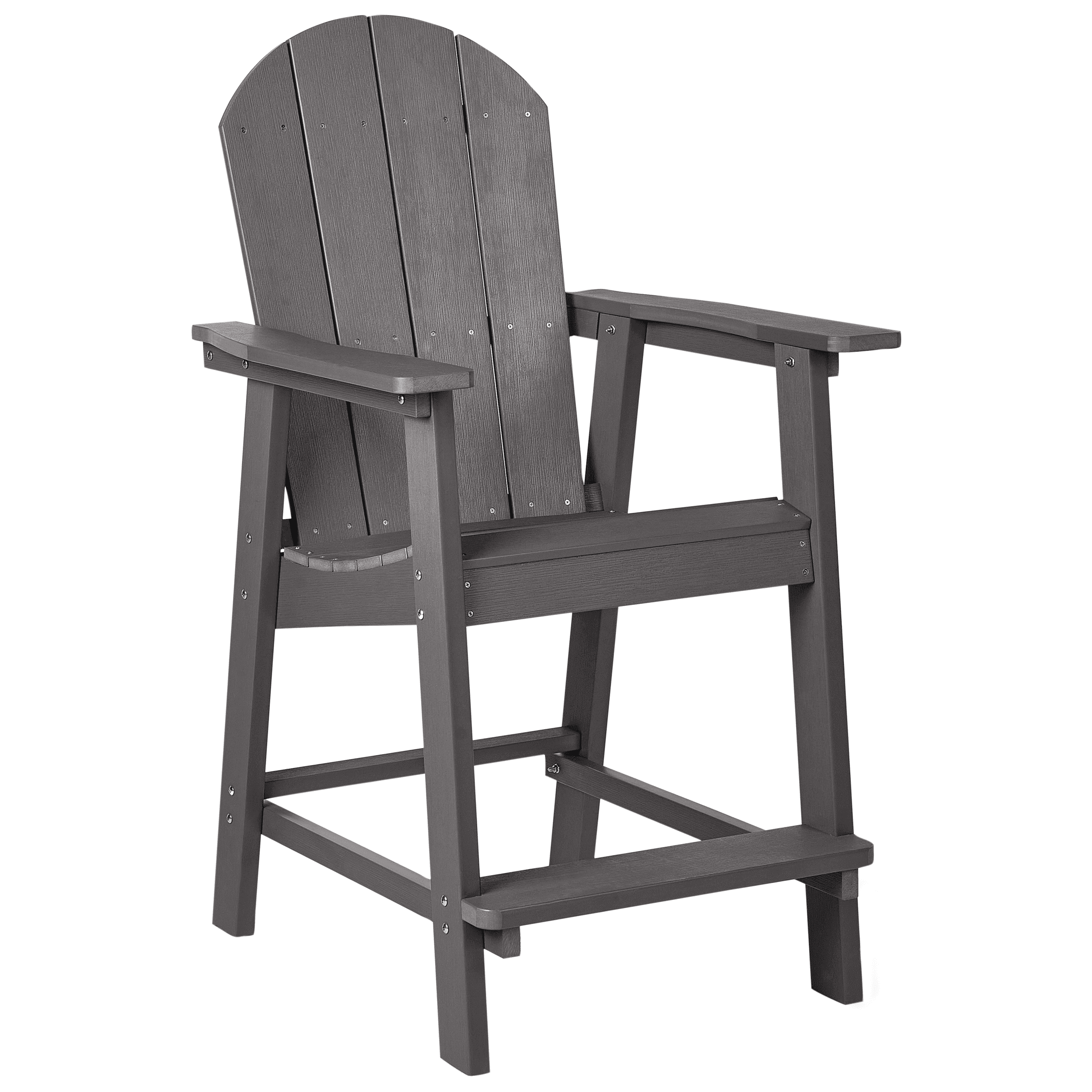 Ulkobaarituoli ADIRONDACK synteettinen materiaali Tummanharmaa
