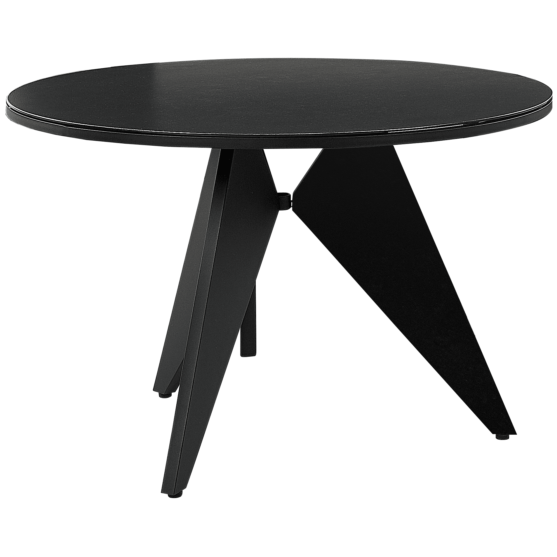 Puutarhapöytä OLMETTO 83 cm 110 cm lasi Musta