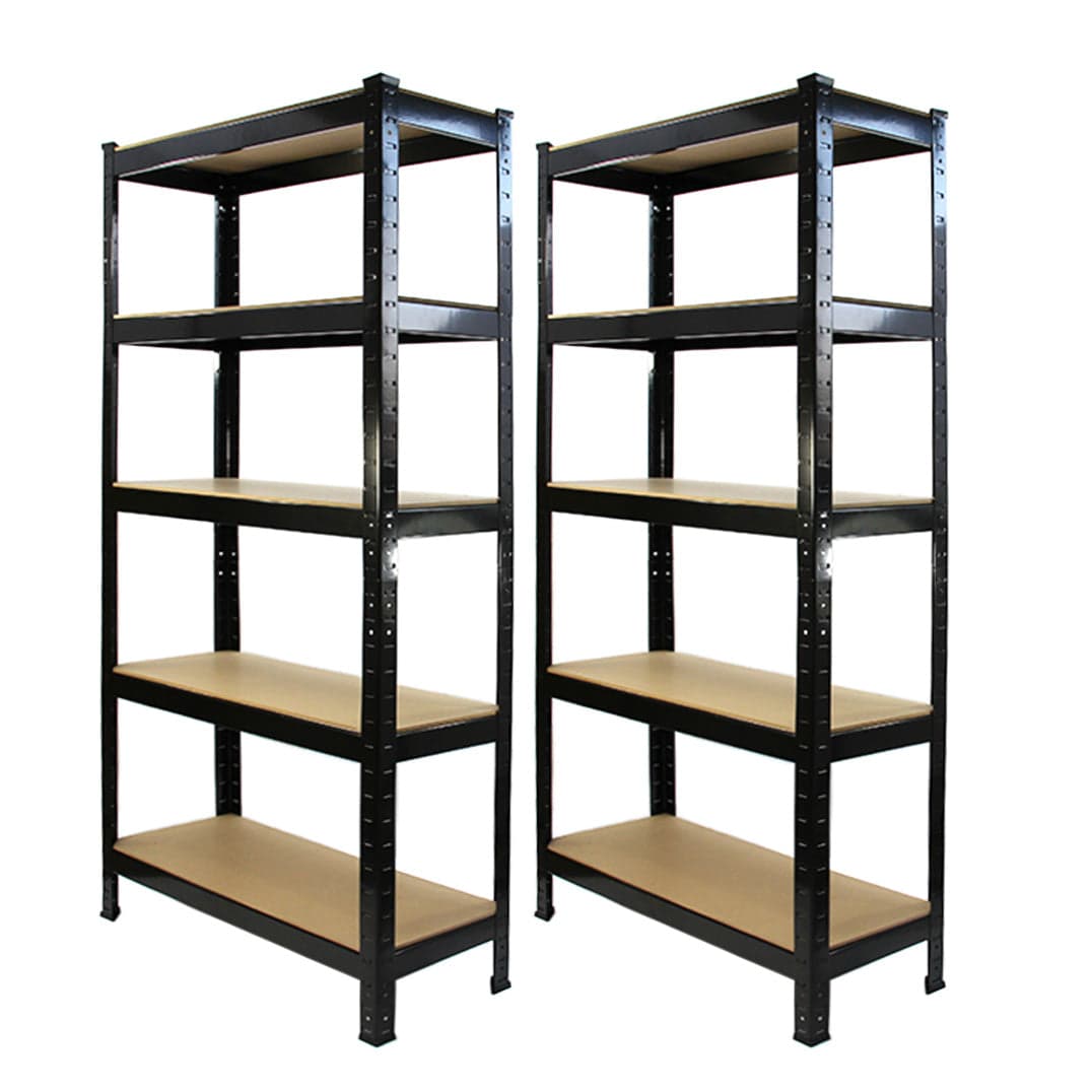 Monster Racking T-Rax -hyllykkö, kestävä, musta, leveys 75 cm, syvyys 30 cm, 2 kpl:n setti