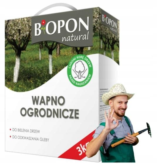 Puutarhakalkki 3kg Tehokas puiden valkaisu ja maaperän happamuudenpoisto – BROS