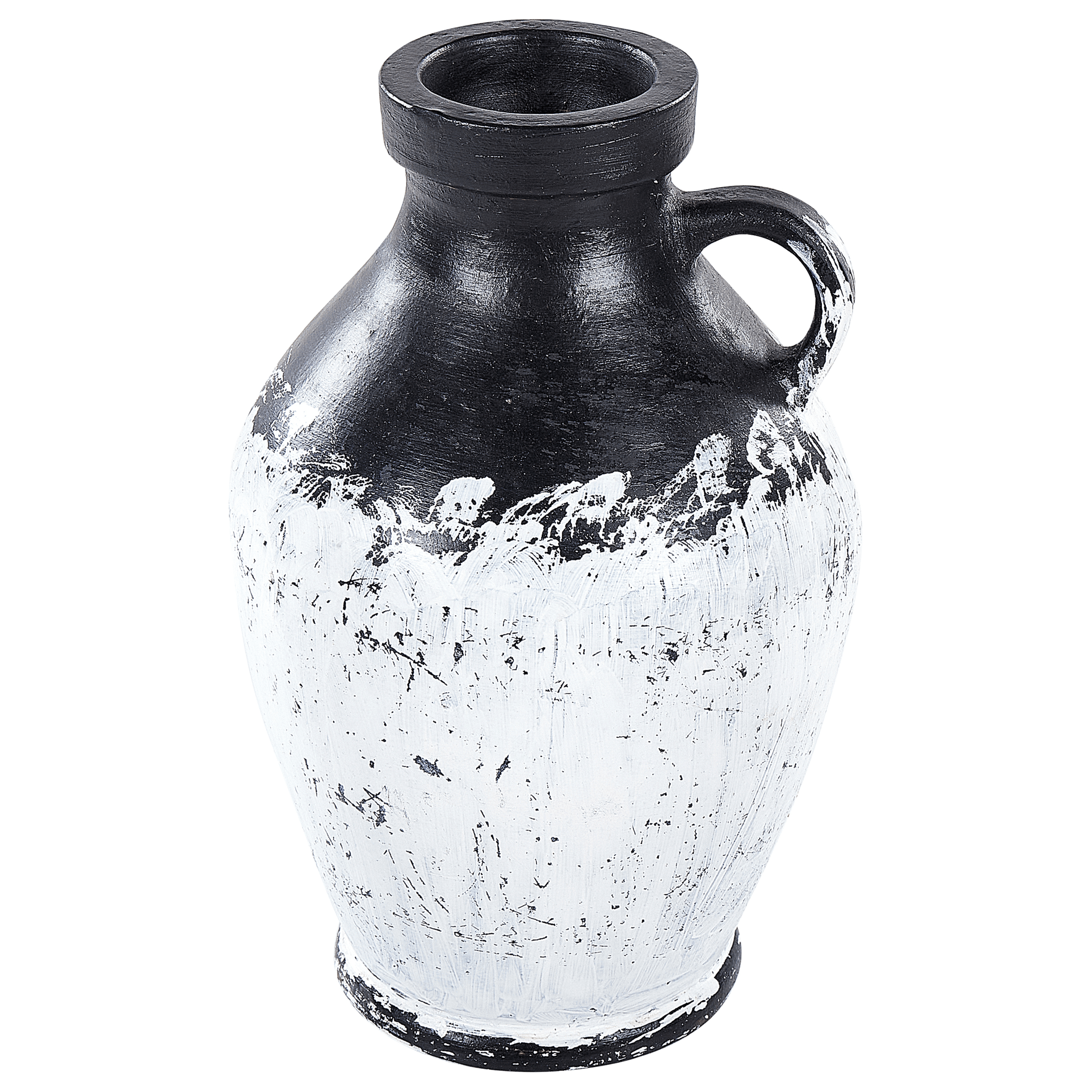 Koristemaljakko MASSALIA keramiikka 33 cm Valkoinen – Beliani