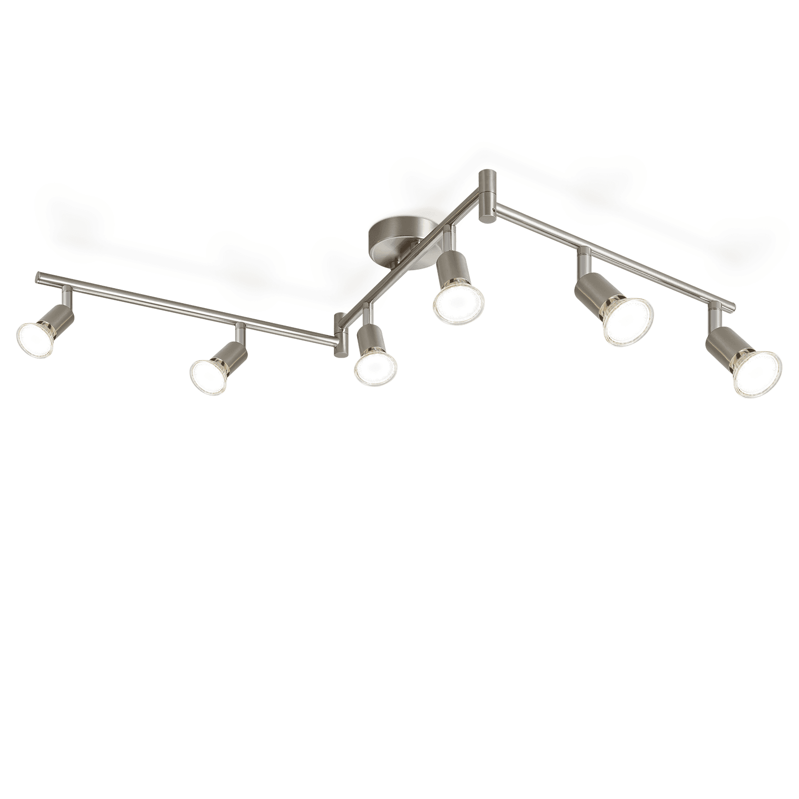 NETTLIFE 6 modernia olohuoneen kattovalaisinta GU10 330° kääntyvä ruostumaton teräs makuuhuoneeseen sisätiloihin (ilman polttimoa) – Nettlife