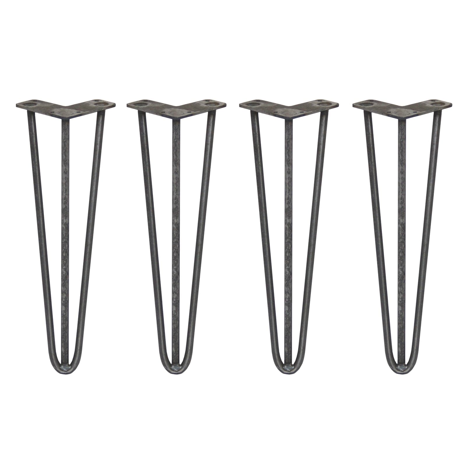 4 x 16 hiusneulan jalat - 3 piikkiä - 12 mm - raakateräs