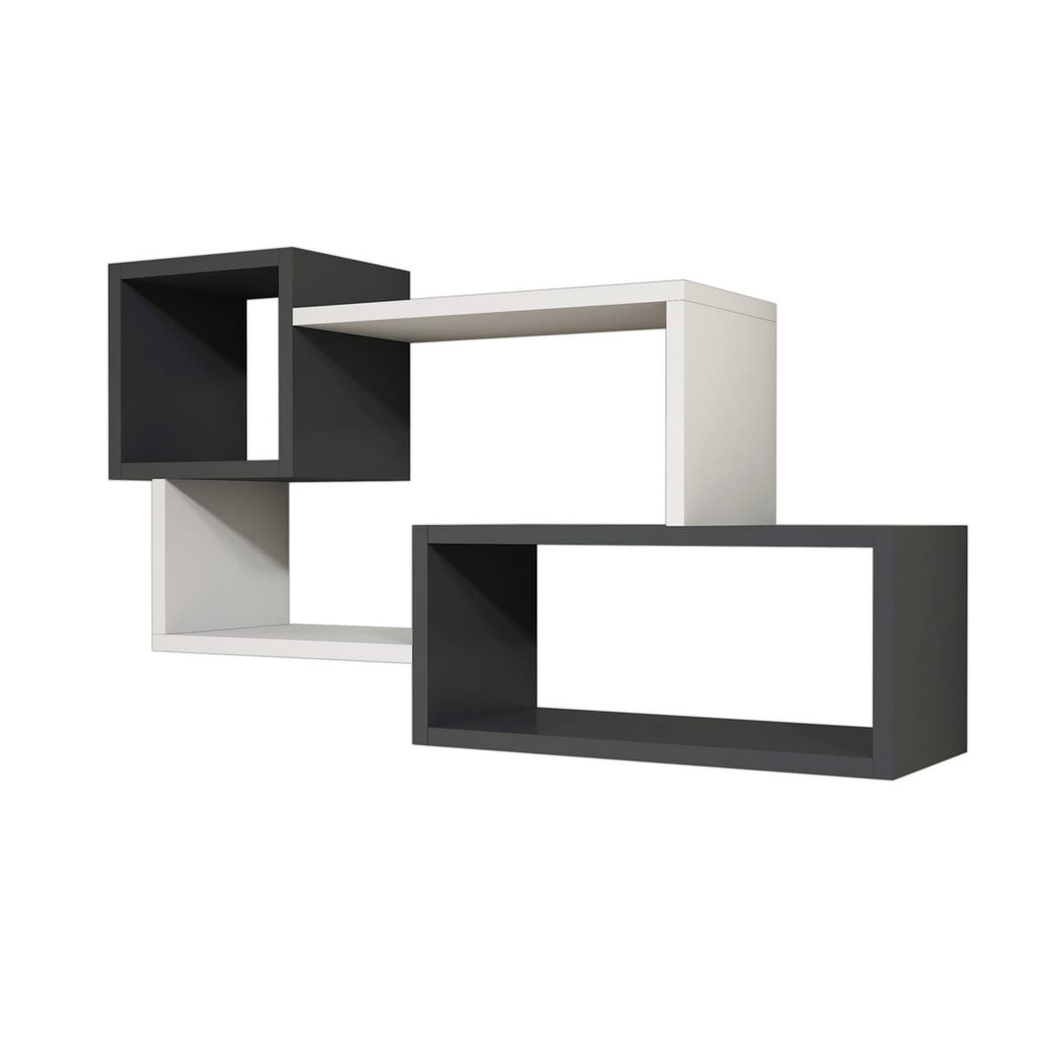Norda Design Moderni seinähylly, 90,6 cm, valkoinen ja antrasiitti, 100 % melamiinipinnoitettu, 18 mm paksu | tyylikäs ja toimiva – Norda Design