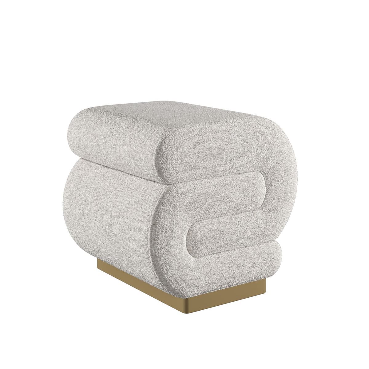 Norda Design Tyylikäs kermanvärinen rahi, 40 x 42 x 42 cm, 28 DNS harmaa ja 14 DNS valkoinen vaahto | Täydellinen moderniin sisustukseen – Norda Design