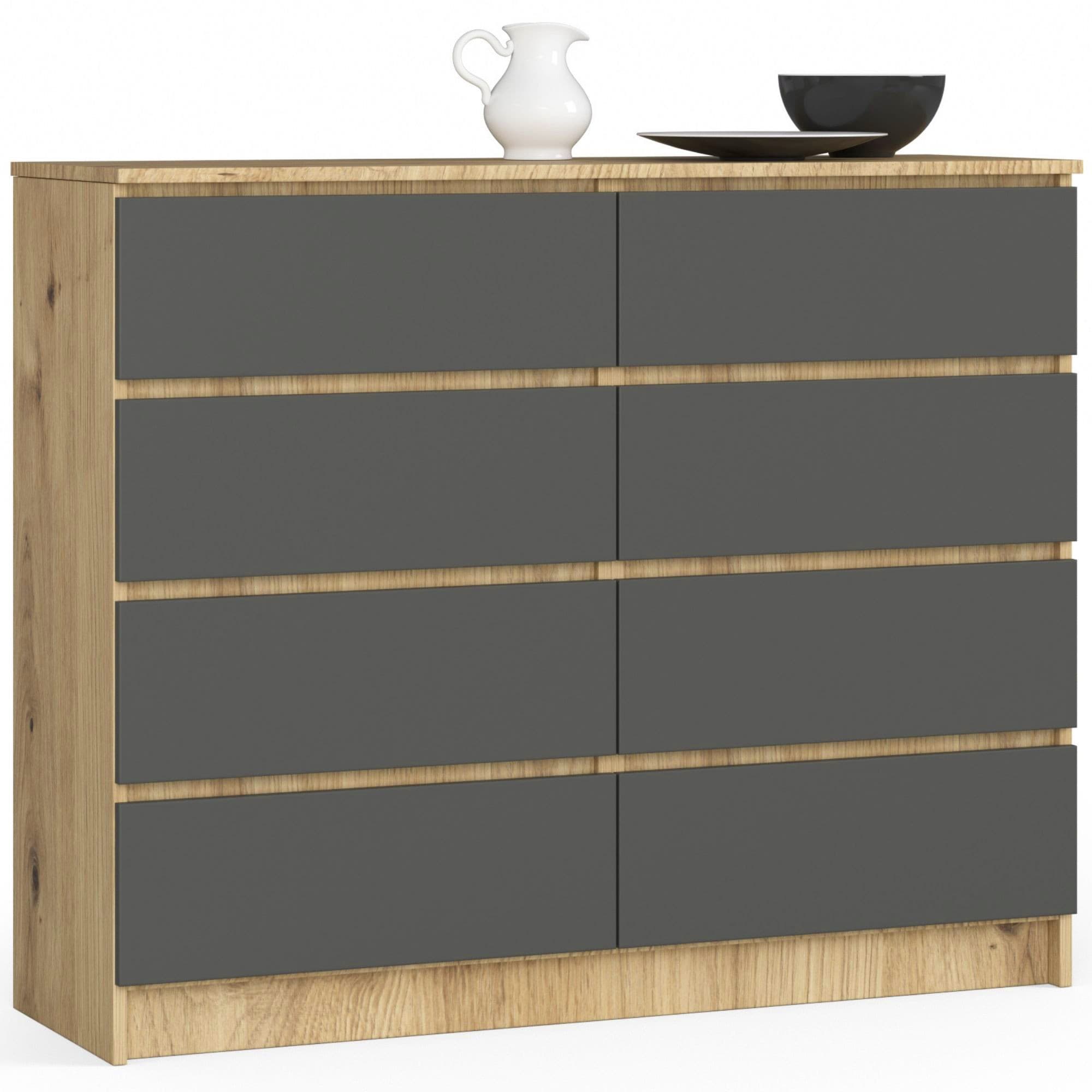 Akord Lipasto Laatikolla Artisan-tammi/Harmaa Grafiitti 120x40x99 – Akord
