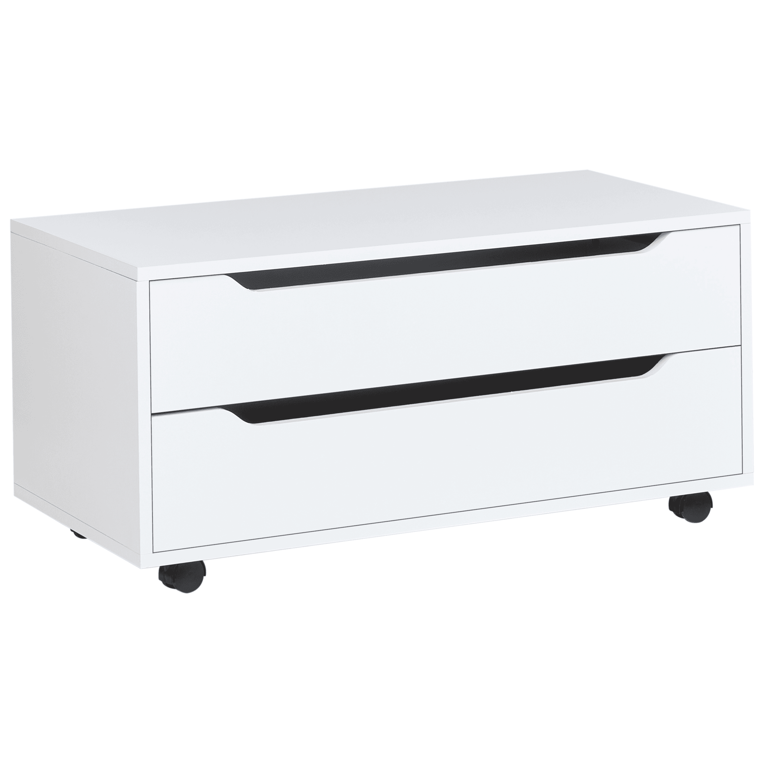 Kylpyhuoneen kaappi OSASCO pyörillä 80 cm Valkoinen – Beliani