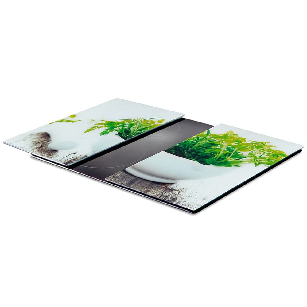 Lasinen leikkuulauta ja liesisuoja 60x52 cm 2 kpl. – VILDE