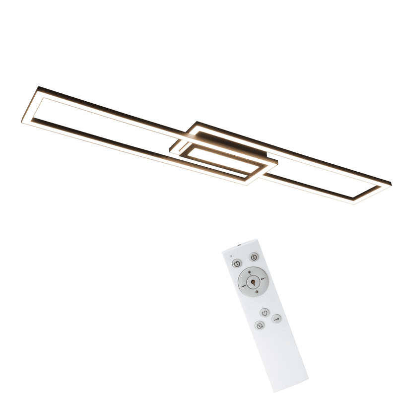 NETTLIFE LED - kattovalaisin, musta Kattovalaisin, moderni, geometrinen, himmennettävä Kattovalaistus Kaukosäätimellä