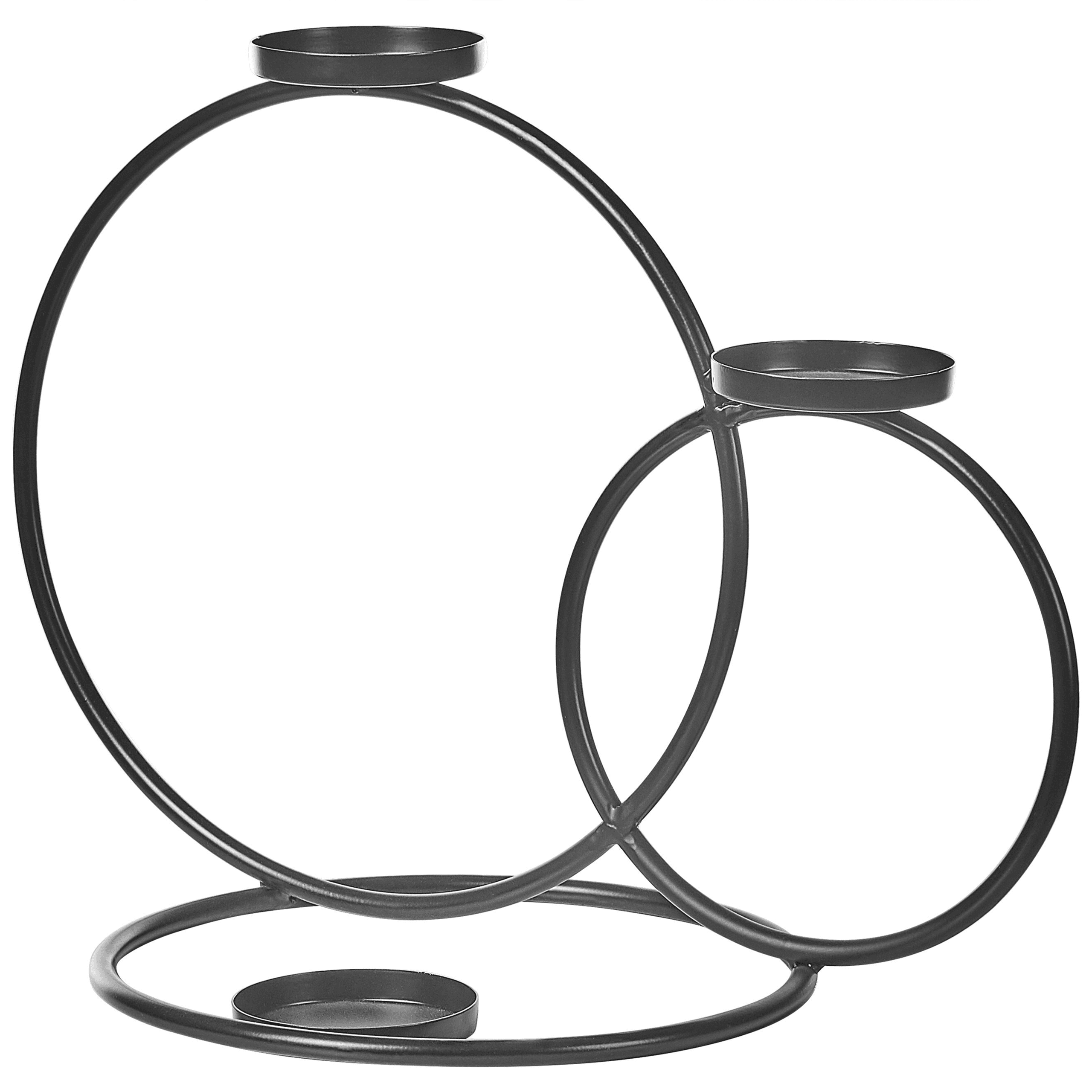 Kynttilänjalka CAKUNG metalli 33 cm Musta