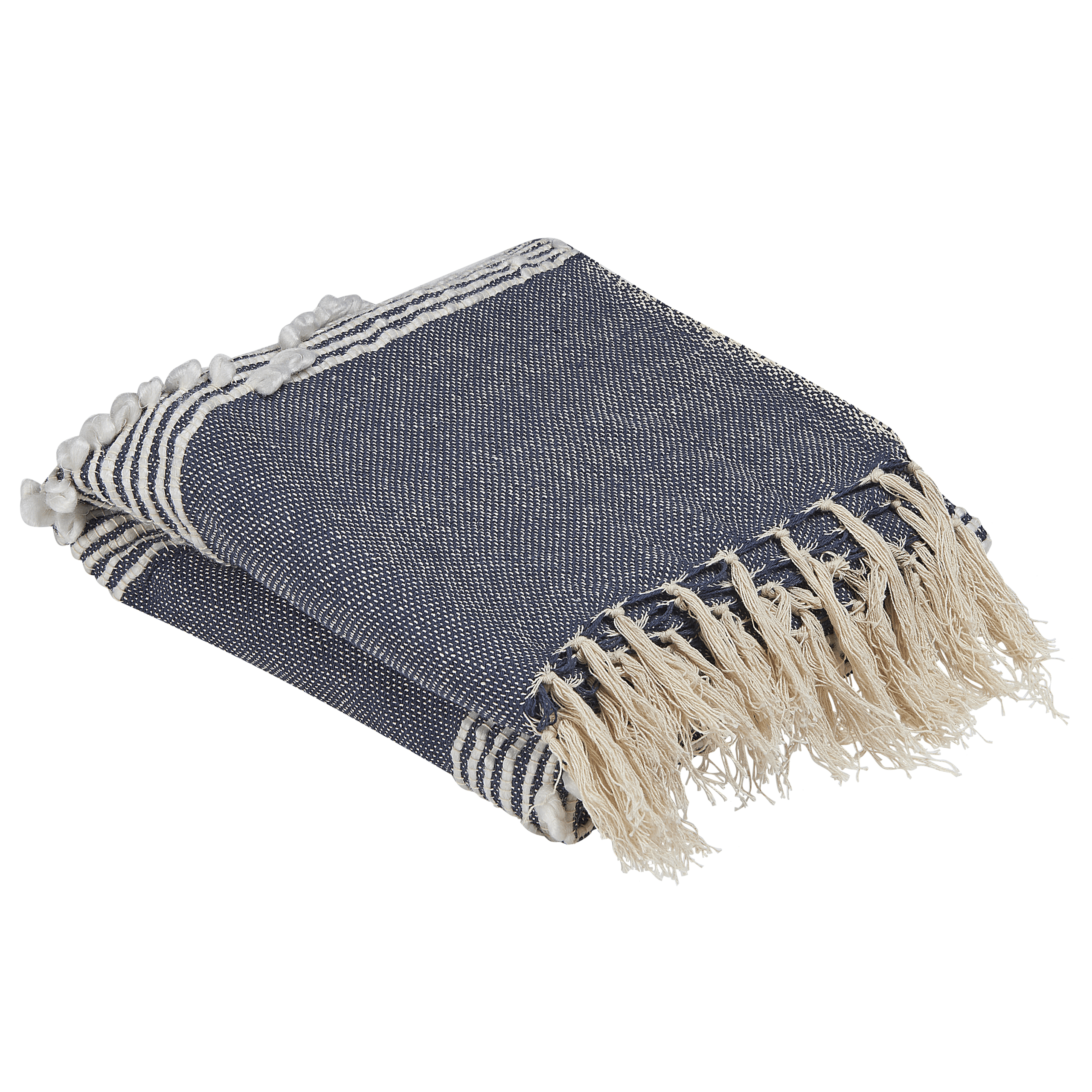 Torkkupeitto NEMLI kangas 130 x 150 cm Tummansininen – Beliani