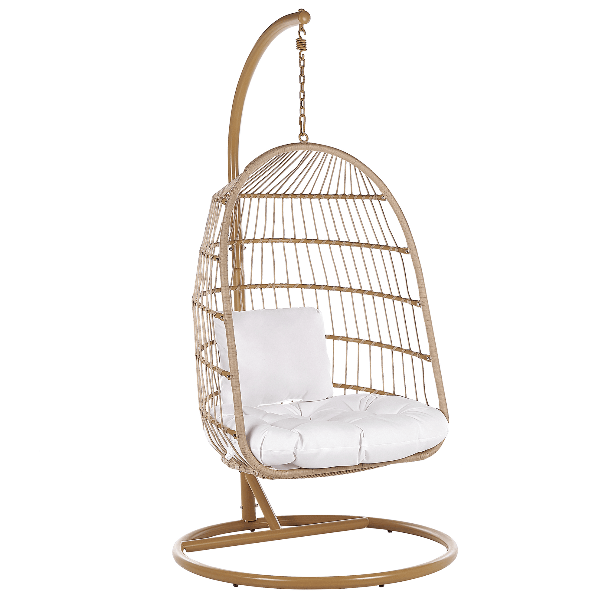 Riipputuoli jalustalla ALLERA polyrottinki Beige