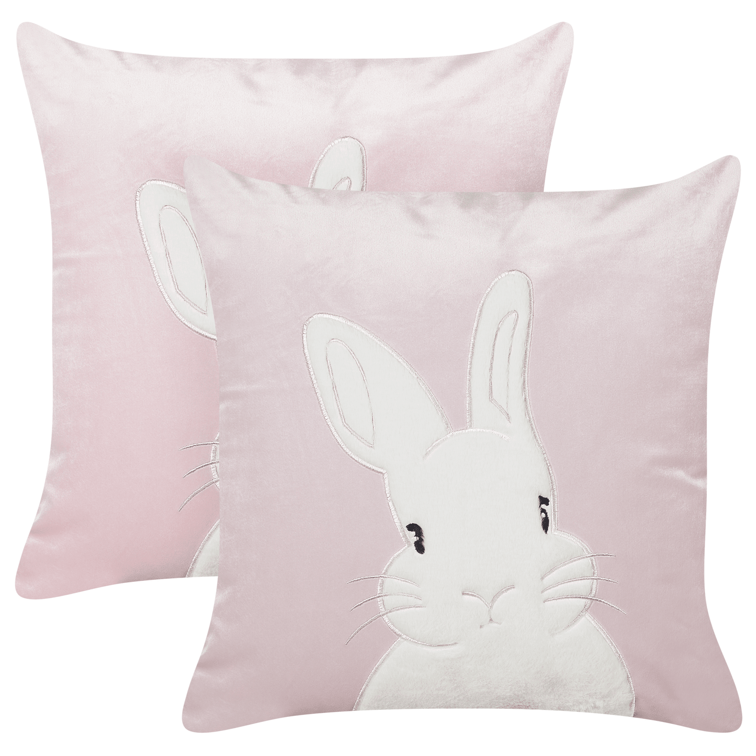 Koristetyynysetti 2 kpl IBERIS sametti 45 x 45 cm Vaaleanpunainen