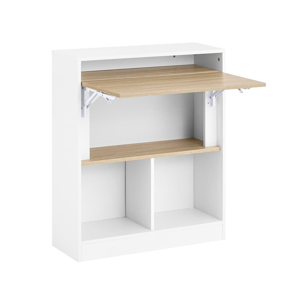 SoBuy Taitettava Työpöytä 70x57x85 cm luonnonvalkoinen FWT104-WN