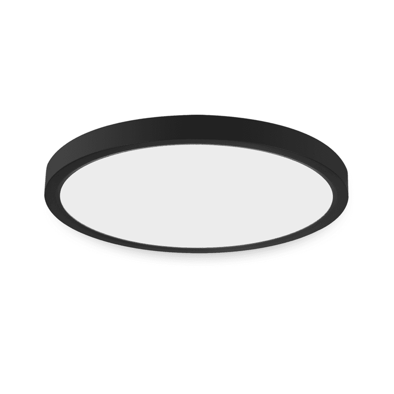 NETTLIFE LED - kattovalaisin, litteäKattovalaisin, Ø22cm Kylpyhuoneen Valaisin KylmäValkoinen, makuuhuoneen Valaisin, musta, 15W, IP44 – Nettlife