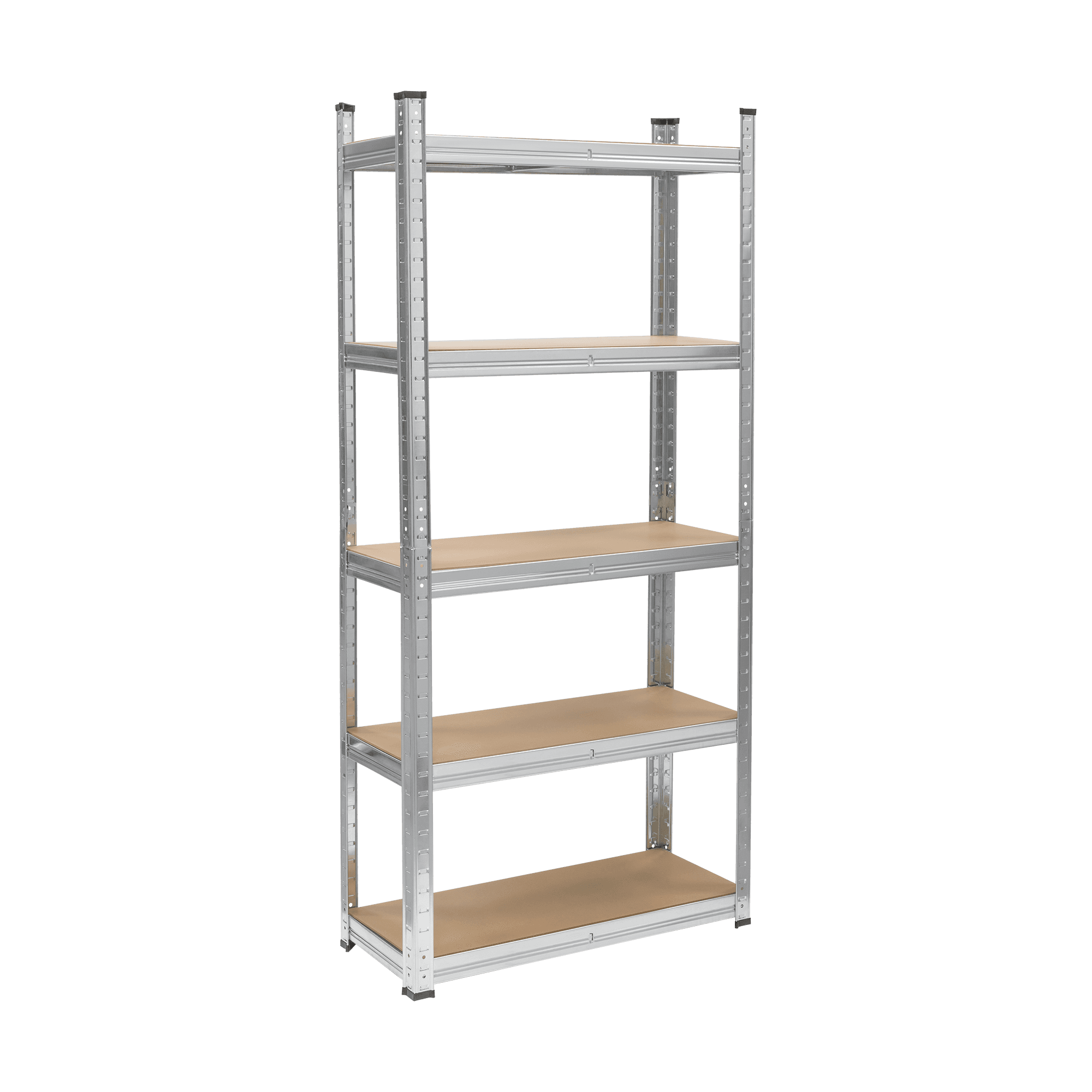 Rebel metallinen säilytysteline 150x70x30 autotalli hopea 5 hyllyä