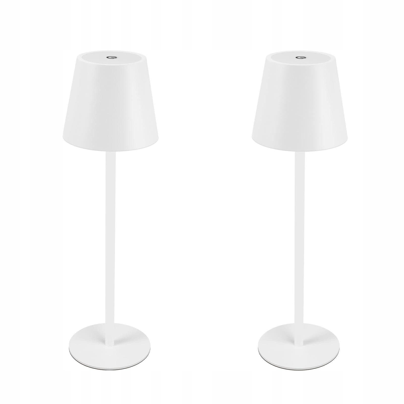 NETTLIFE Langaton akkukäyttöinen, yöpöytävalaisin, 2kpl - 2600mh A, LED - ladattava, ulkopöytävalaisin Kosketusnäyttöinen, akkuvalaisin Valkoinen, USB – Nettlife