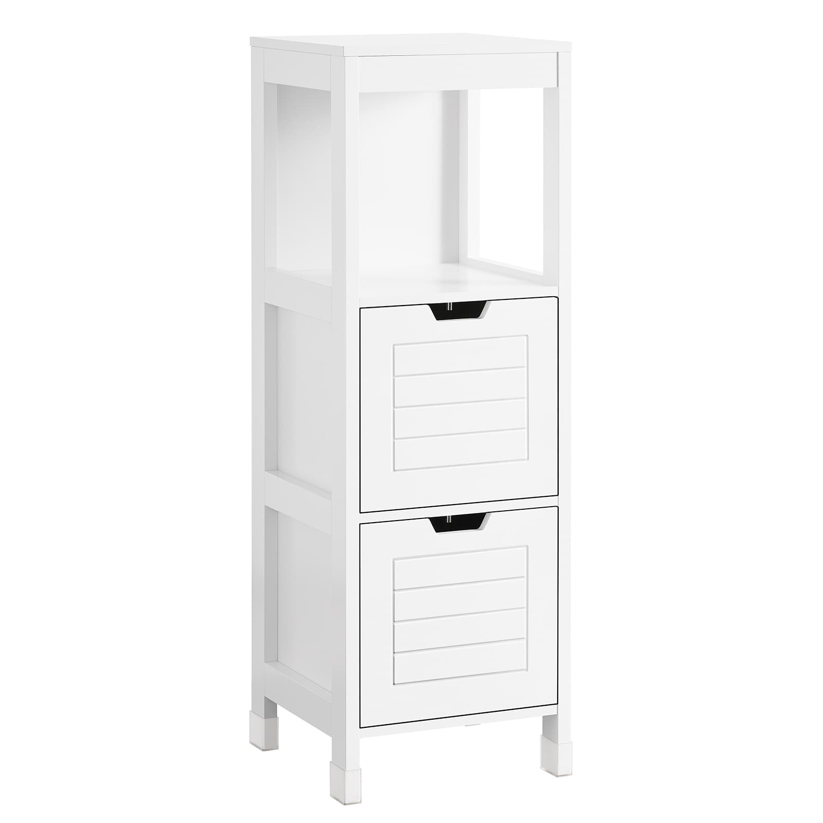 SoBuy Kestävän puinen kylpyhuonekaappi frg127-w, 2 koria – SoBuy