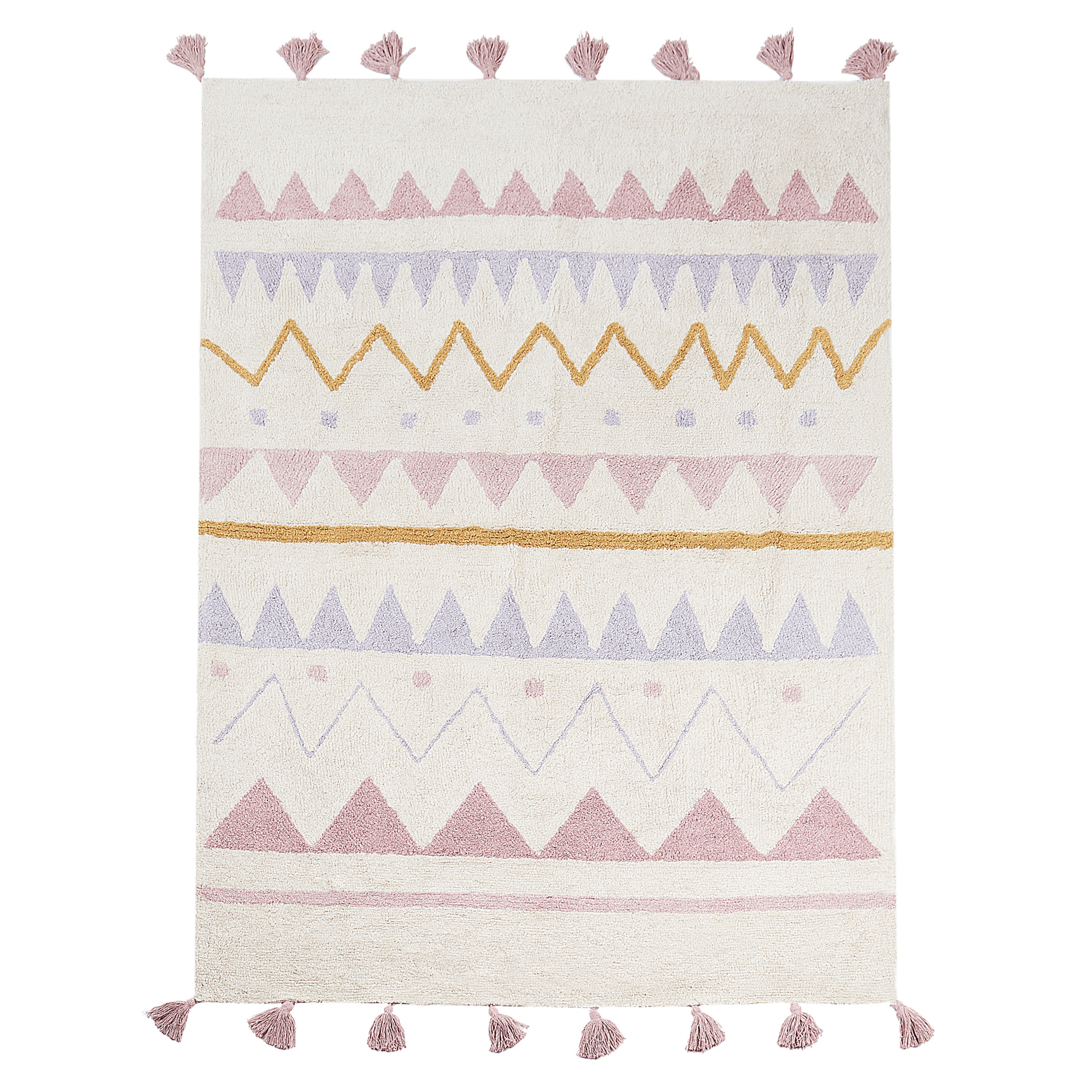 Lastenhuoneen matto ZAYSAN Vaaleanpunainen 140 x 200 cm puuvilla – Beliani