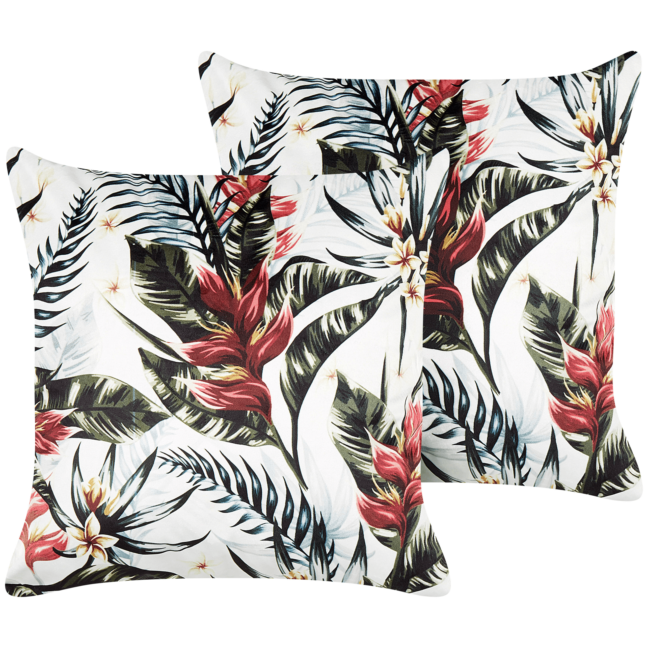 Koristetyynysetti 2 kpl EDELWEISS sametti 45 x 45 cm Monivärinen Kasvikuvio