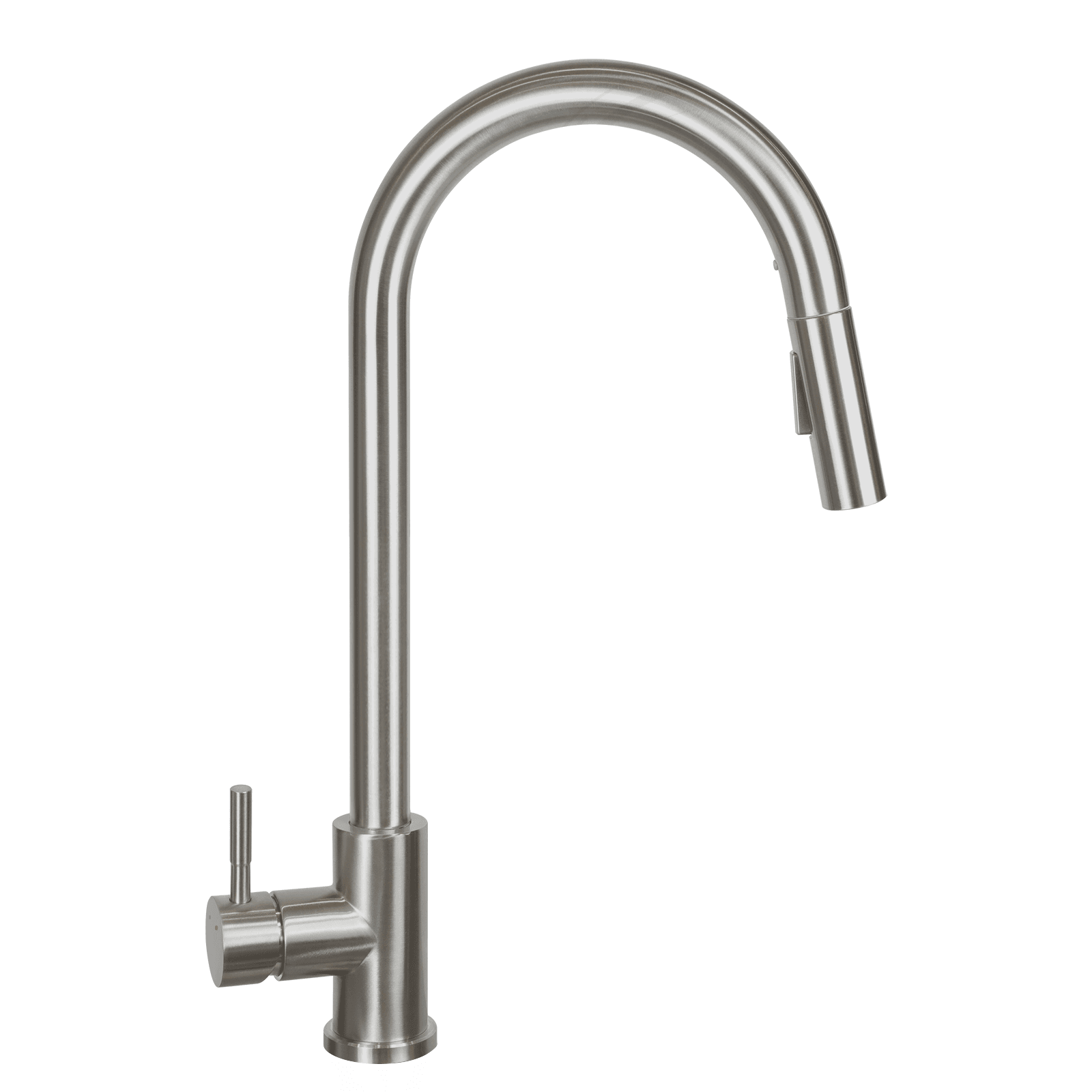 NETTLIFE - keittiöhana, ulosvedettävällä, suihkupäällä Korkeapaine, ruostumaton, teräs Kaksoissuihku, 360°Kääntyvä, nikkeli – Nettlife