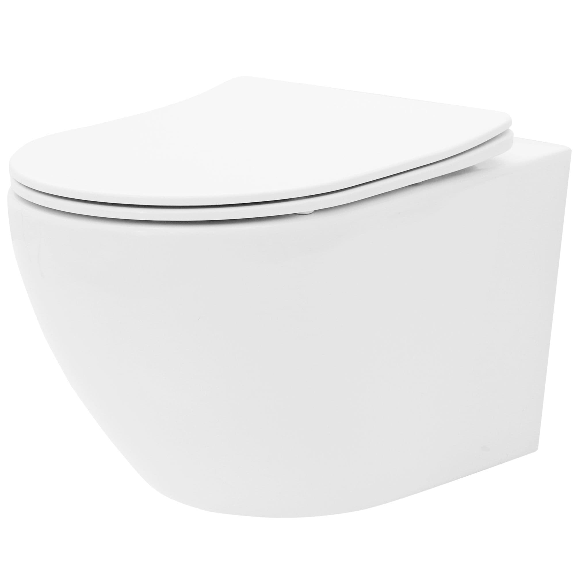 REA Seinä-WC CARLO MINI RIMLESS DUROPLAST/FLAT/ZM valkoinen, 49,5X37X32CM