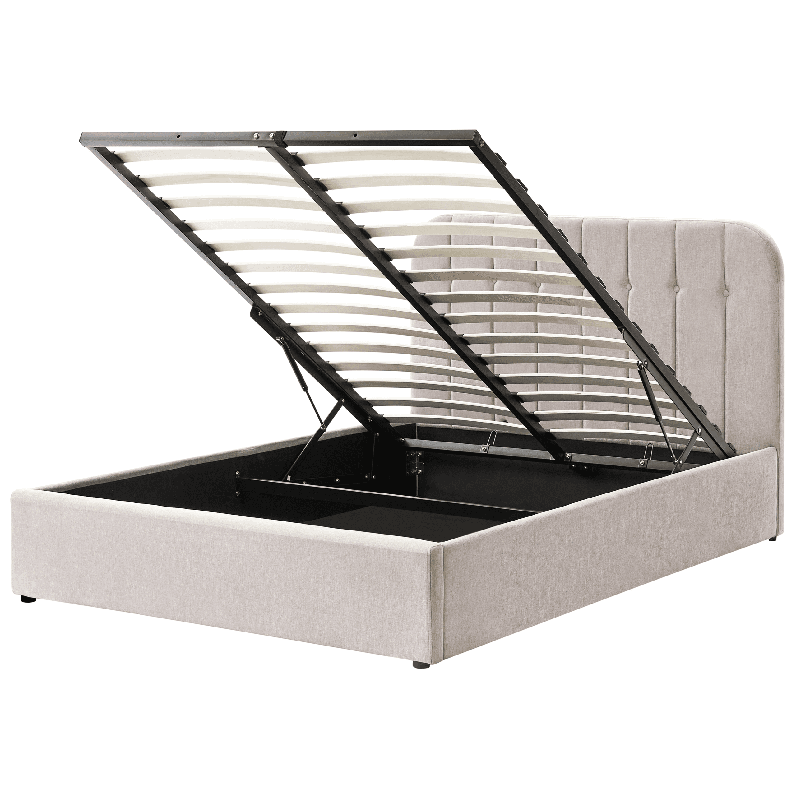 Sänky säilytystilalla kangas CHALLANS 140 x 200 cm Beige