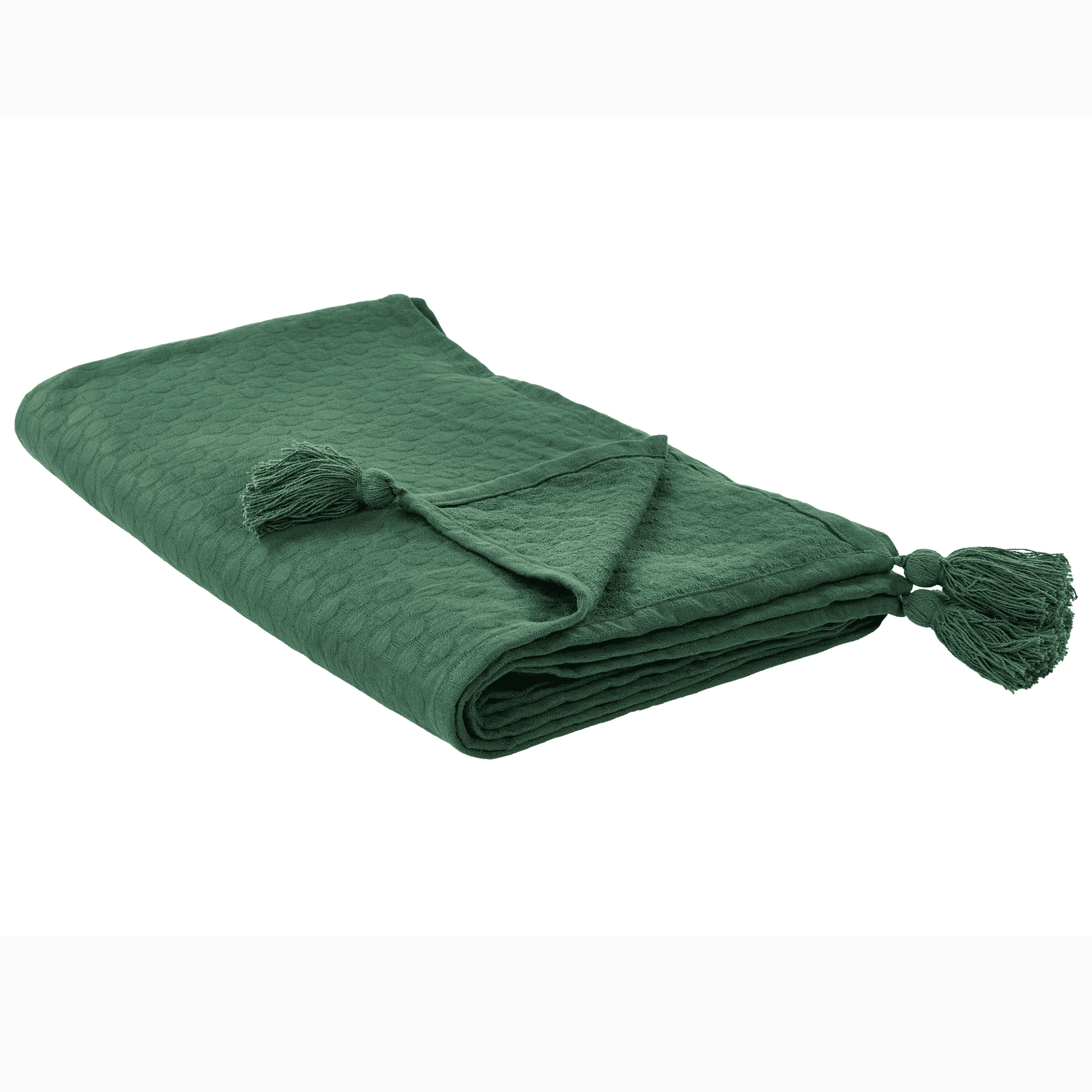 Päiväpeitto LINDULA puuvilla 150 x 200 cm Vihreä – Beliani