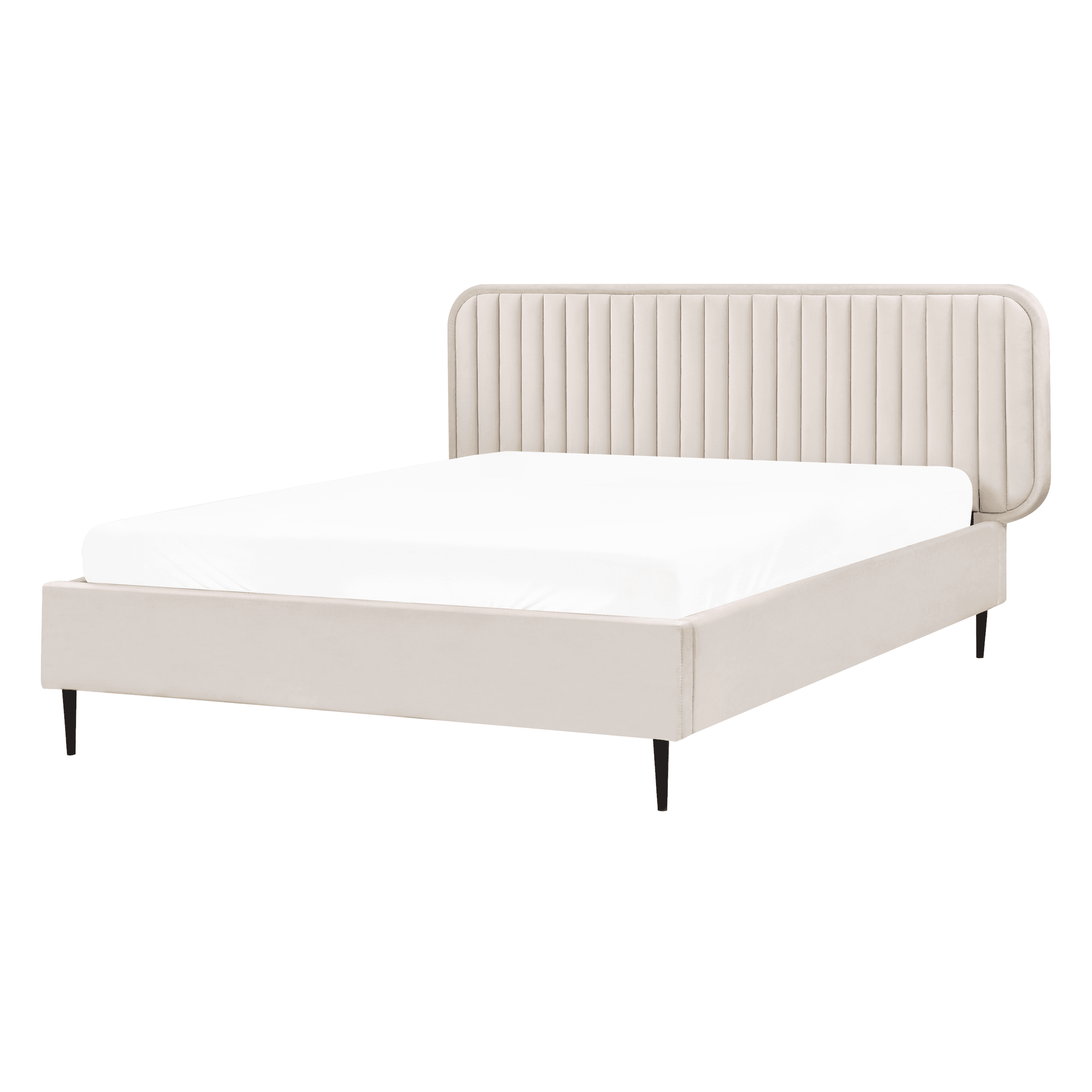 Sänky sametti BRIN 140 x 200 cm Beige