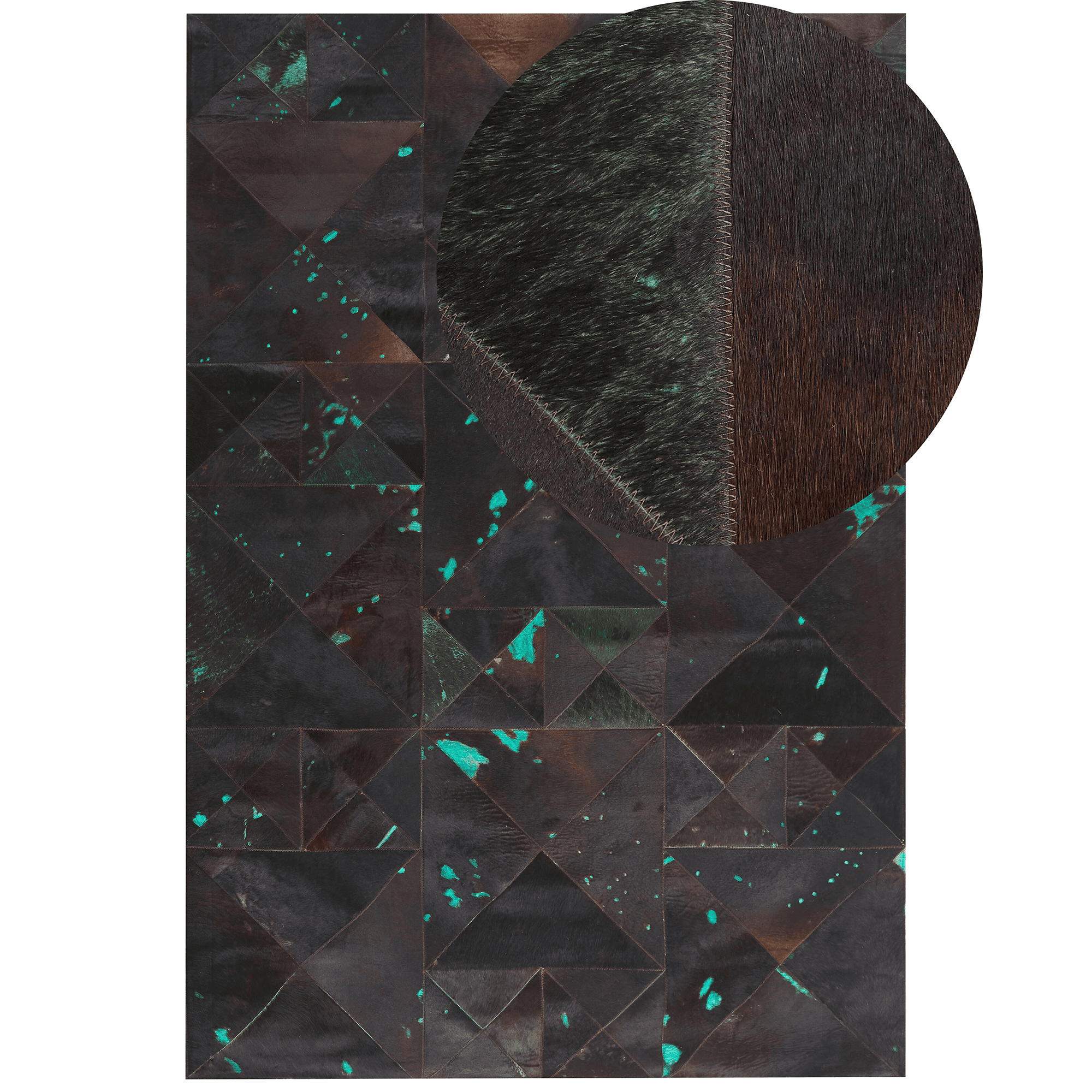 Matto ATALAN Ruskea 160 x 230 cm nahka – Beliani