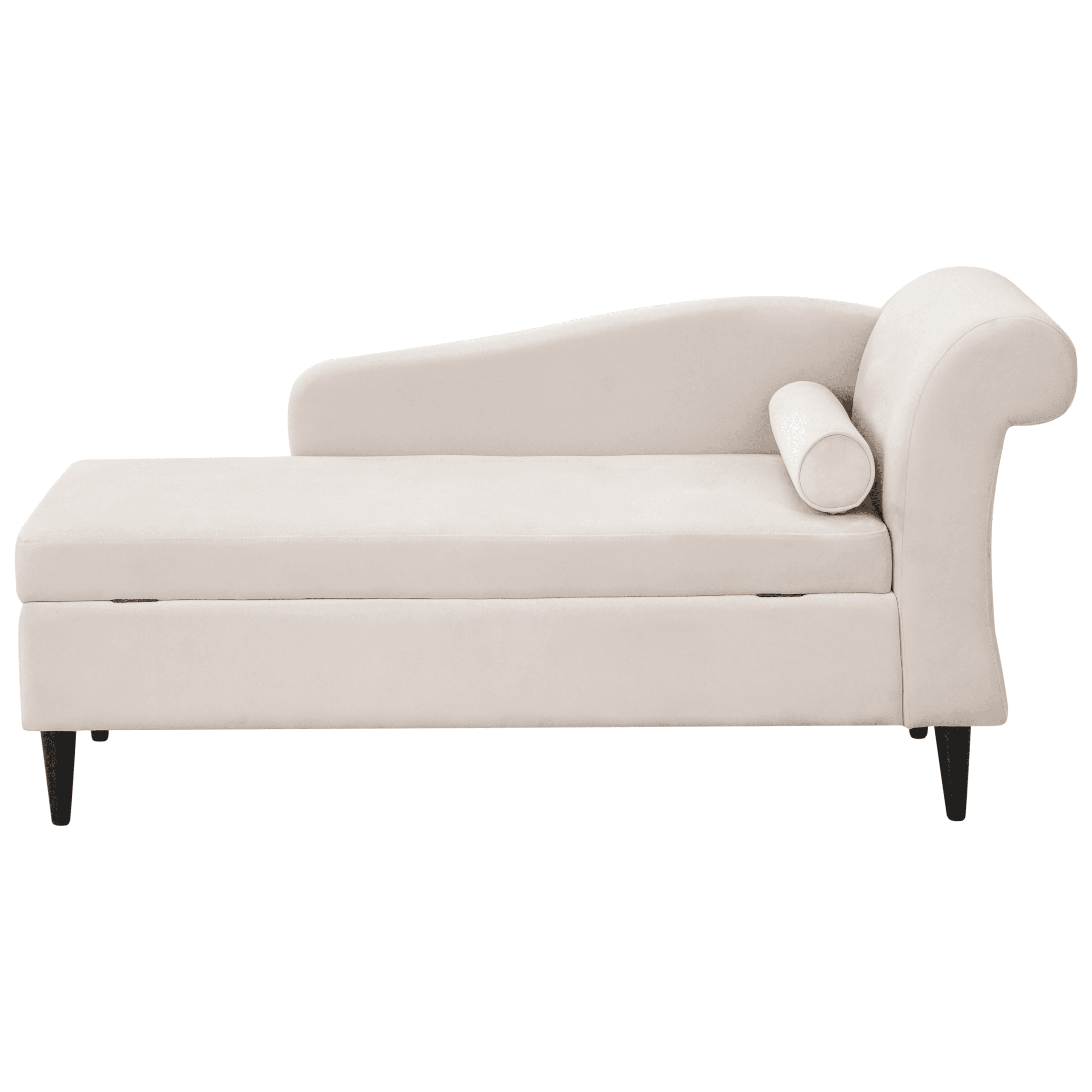 Divaani oikea LUIRO sametti Beige säilytystila – Beliani