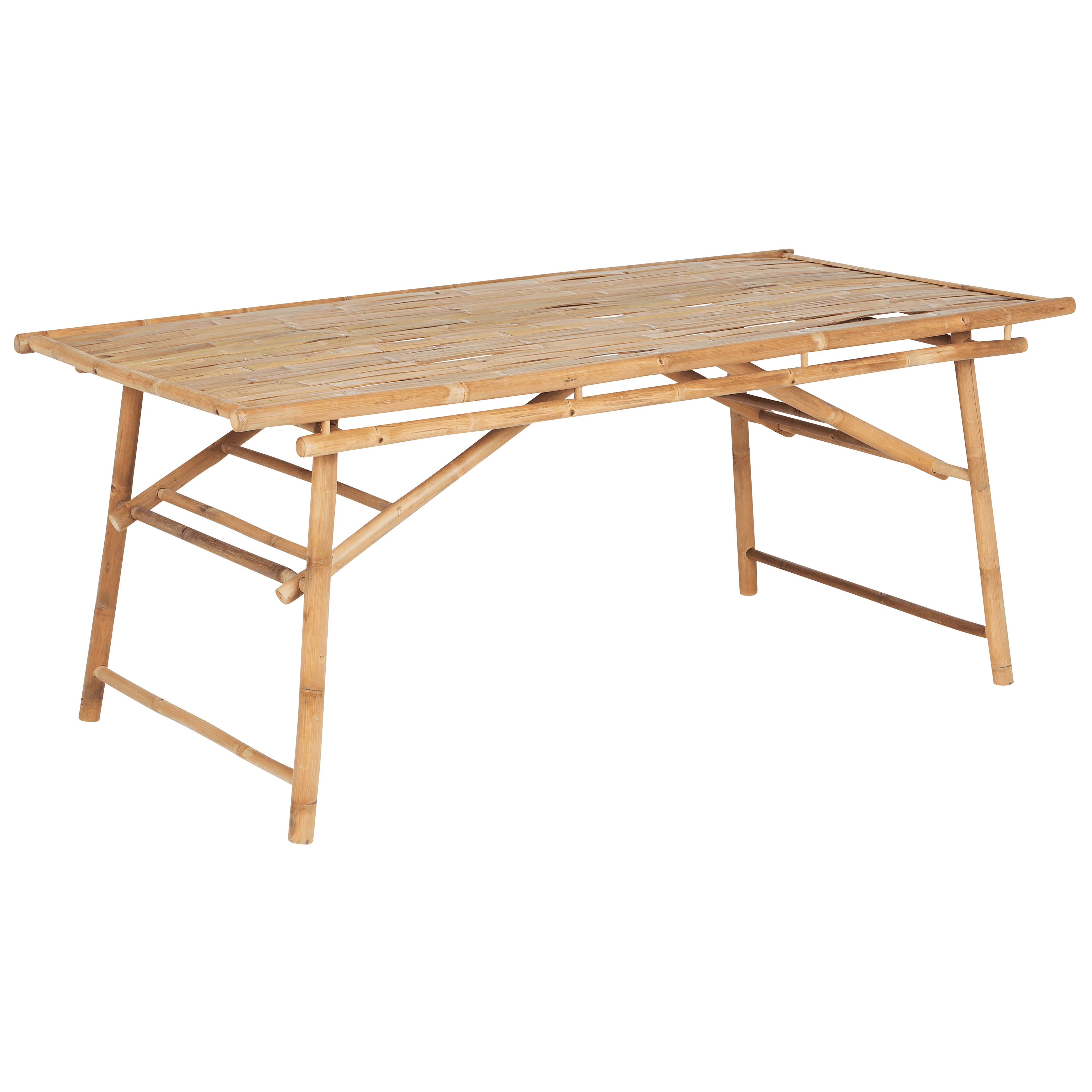 Puutarhapöytä TINDARI 180 cm 90 cm bambu Vaaleanruskea