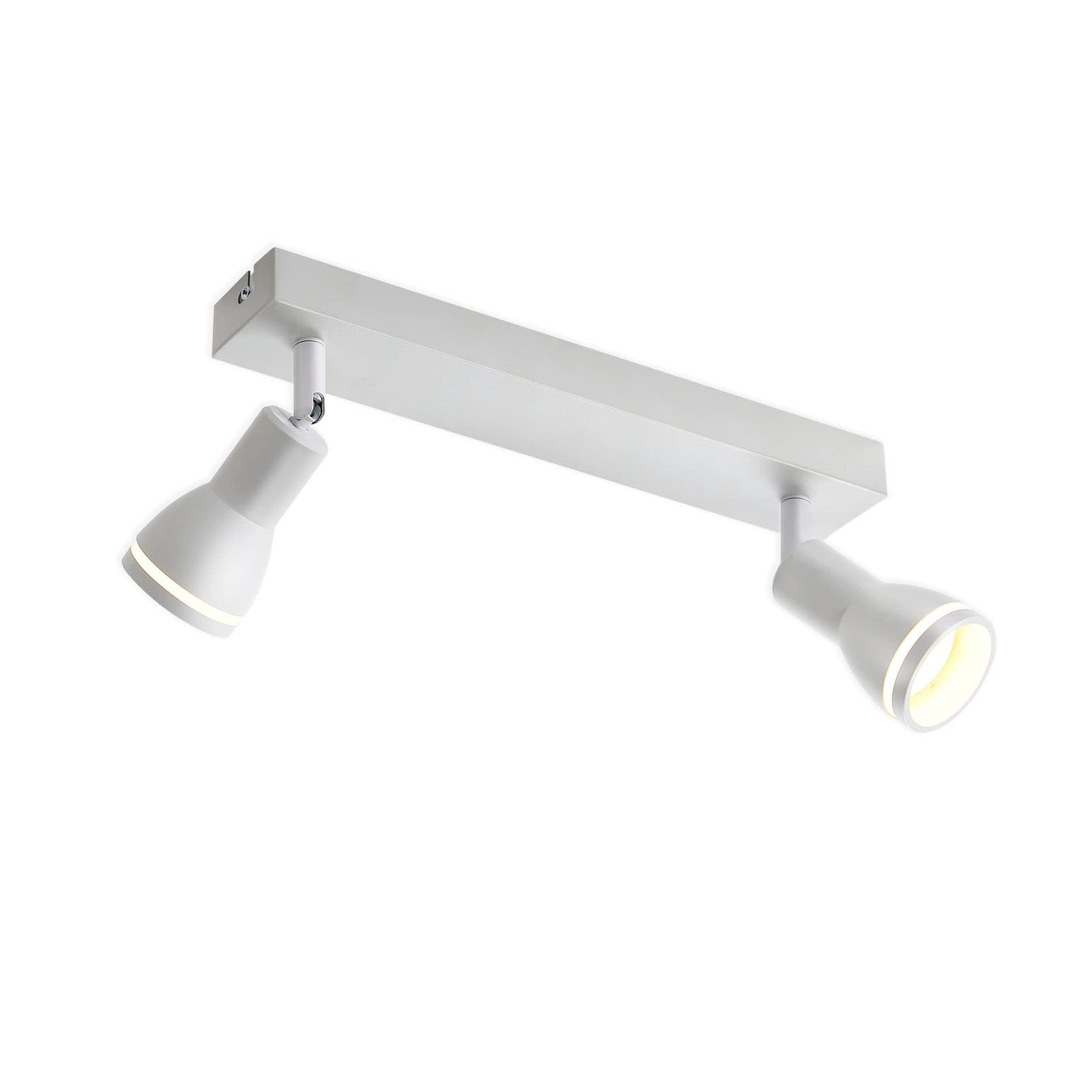 NETTLIFE LED - kattospottivalaisin 2 lamppua valkoinen olohuoneen kattovalaisin säädettävä kohdevalo GU10- kohdevalo moderni lamppu