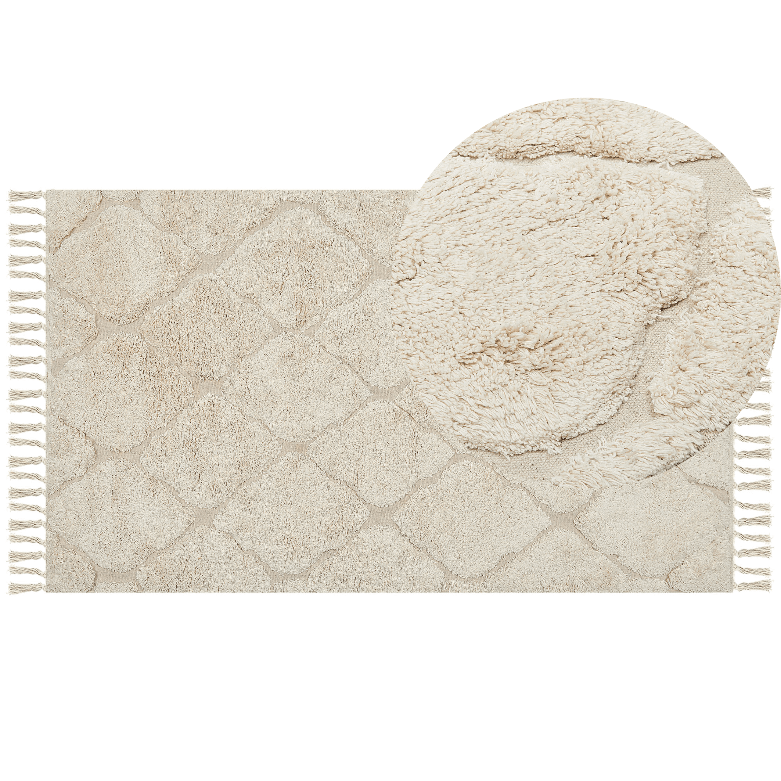 Matto SILCHAR Beige 80 x 150 cm puuvilla – Beliani