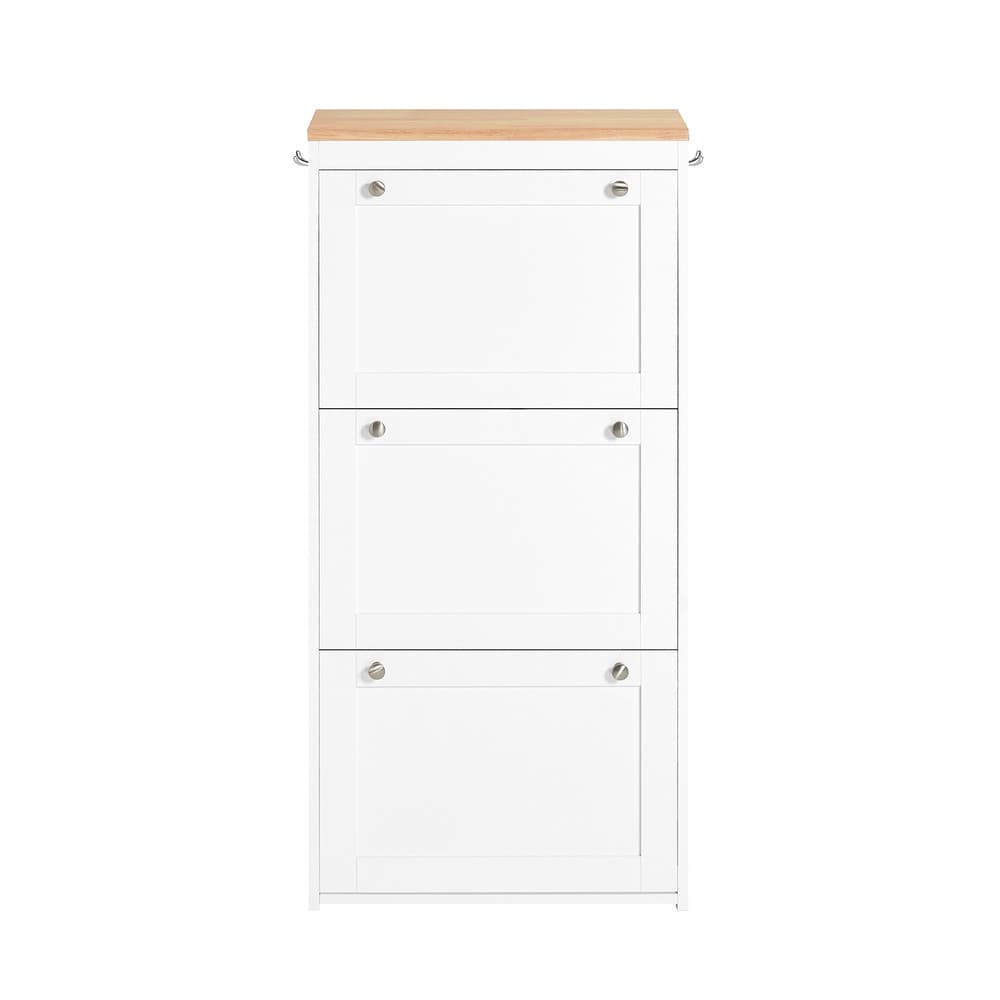 SoBuy Kenkäkaappi 3-ovinen puukuitulevy valkoinen FSR144-WN