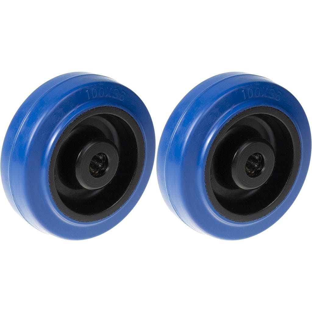 125mm 5 pyörä sininen kumi nailonkeskiöllä ruostumattomalla laakerilla 400kg, 2 kpl:n sarja. – Parnells