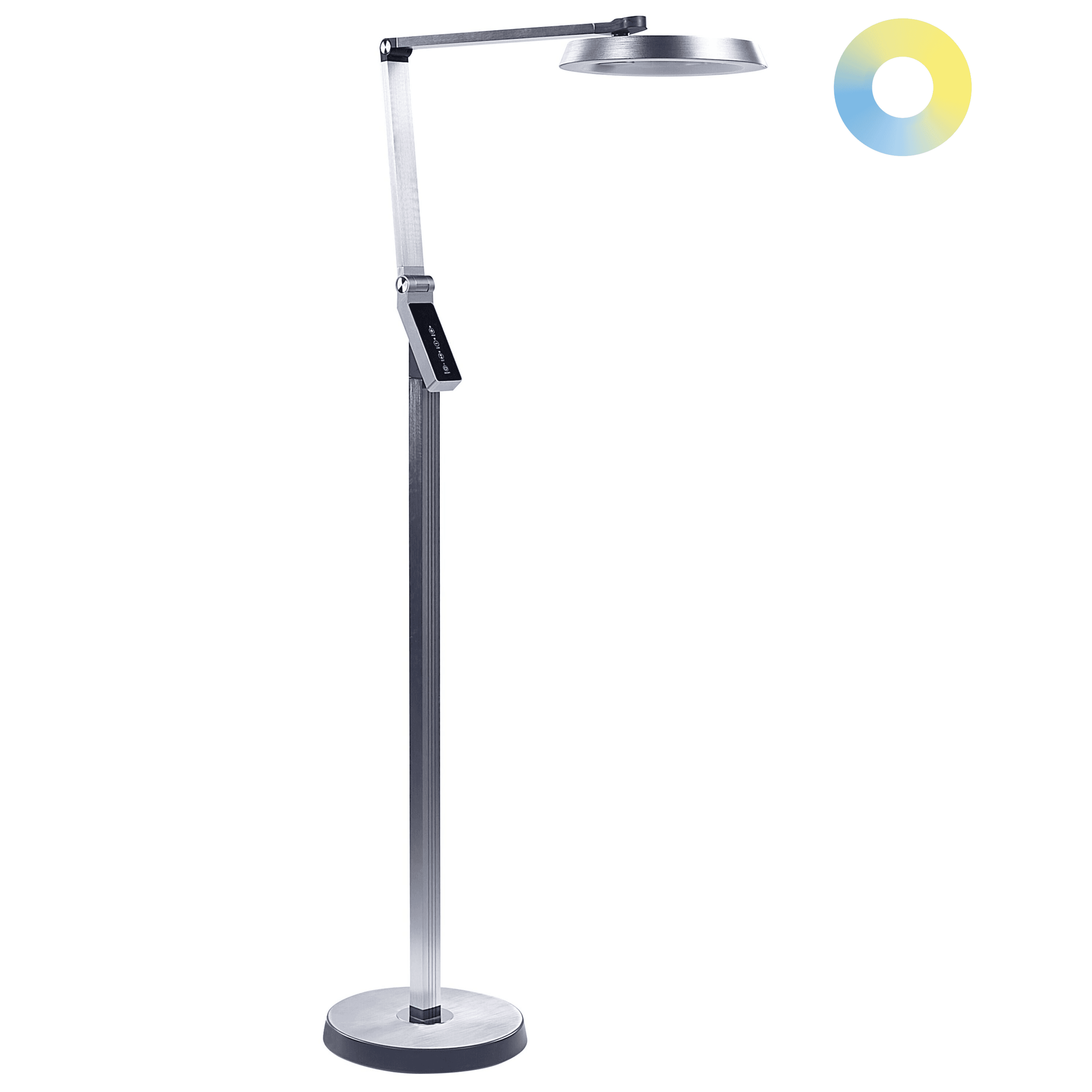 LED-lattiavalaisin CARINA himmentimellä metalli Hopea