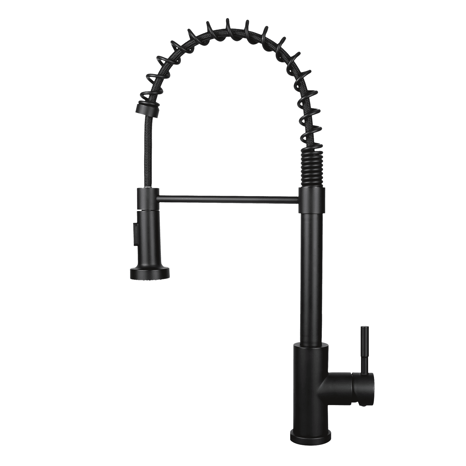 NETTLIFE - keittiöhana ulosvedettävällä suihkupäällä, keittiöhana, kääntyvä juoksuputki, korkeapainepesuallashana, 2 suihkutyyppiä, musta – Nettlife