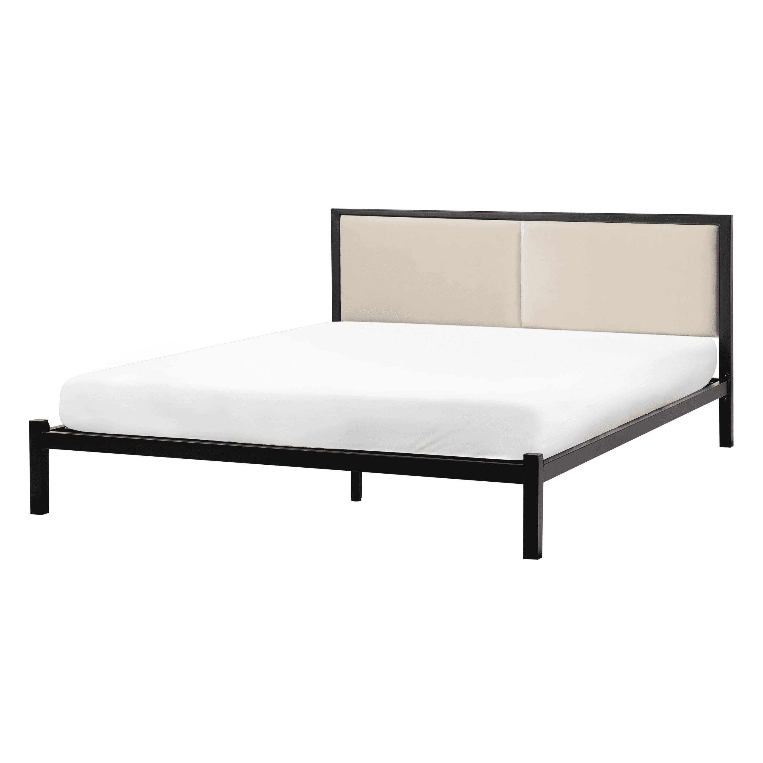 Sänky metalli CLAMART 140 x 200 cm Vaaleanbeige