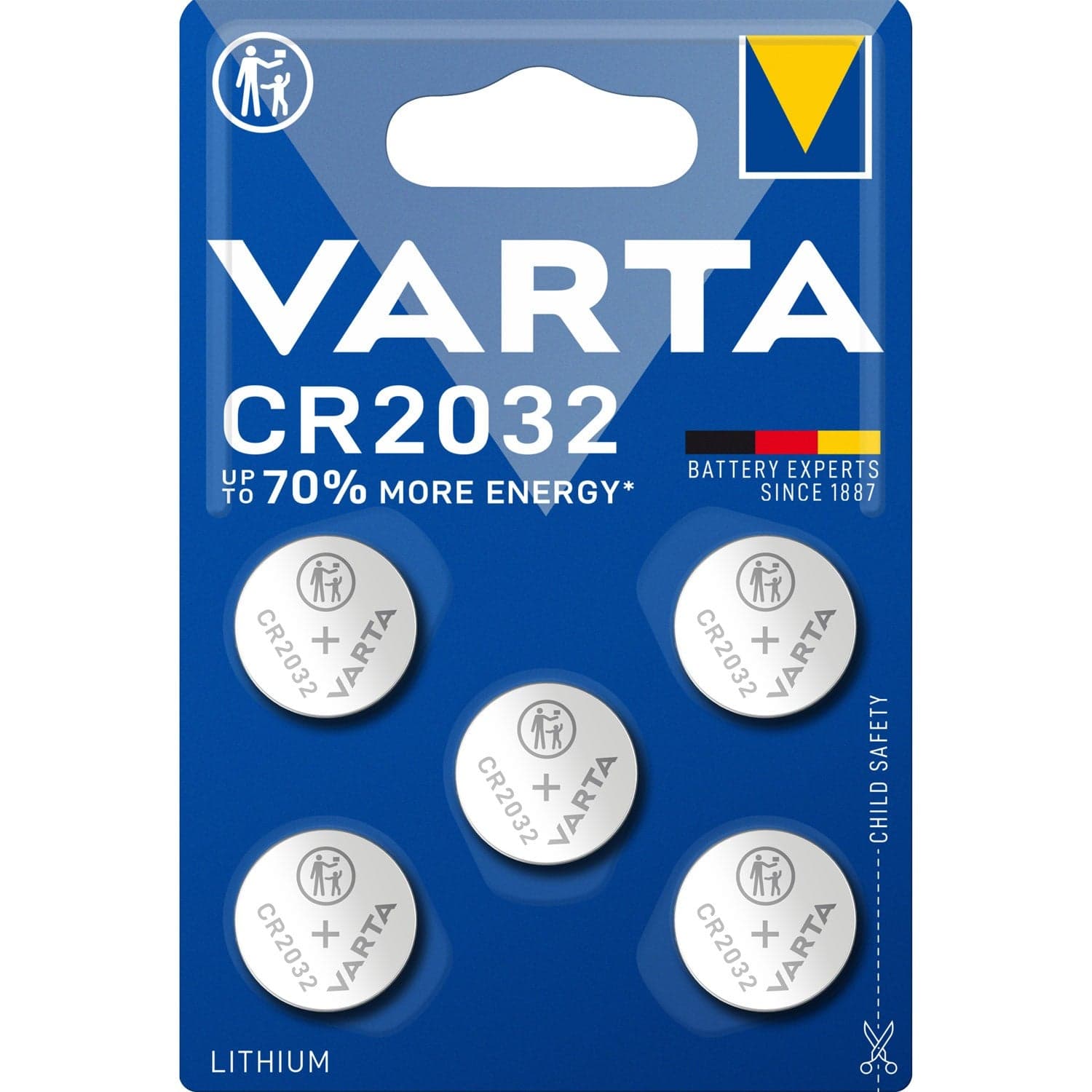 CR2032 3V Lithium Nappiparisto 5 kpl