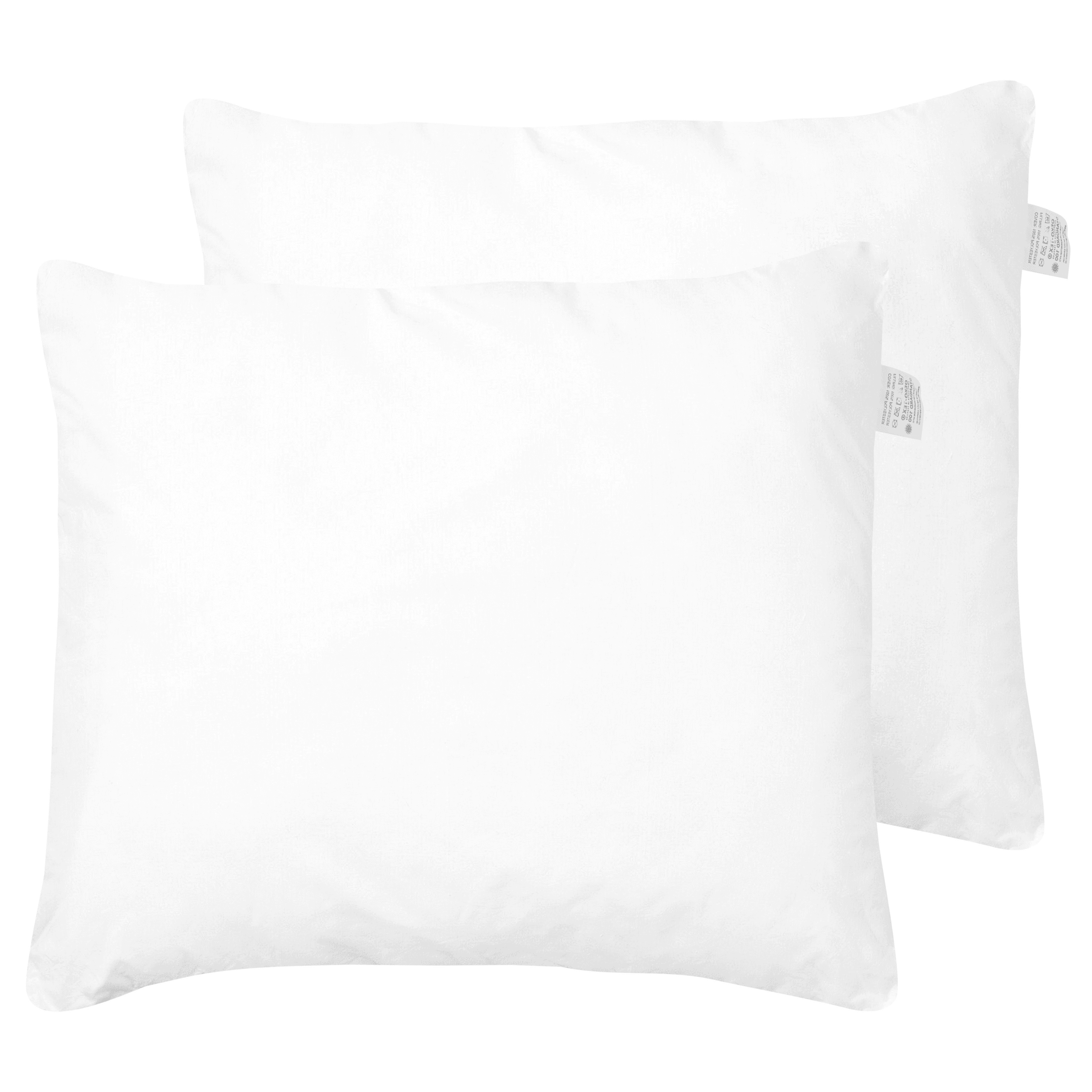 Tyynysetti 2 kpl ERRIGAL Korkea mikrokuitu 80 x 80 cm Valkoinen – Beliani