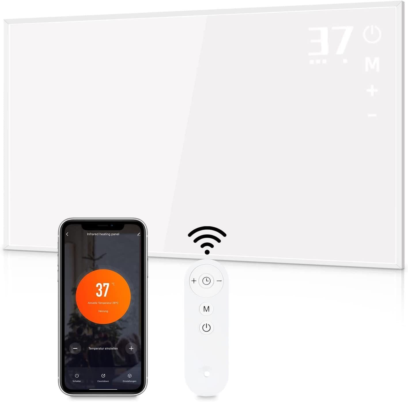 NETTLIFE Seinään asennettava infrapunalämmitin 600W WIFI-kauko-ohjaimella – Nettlife