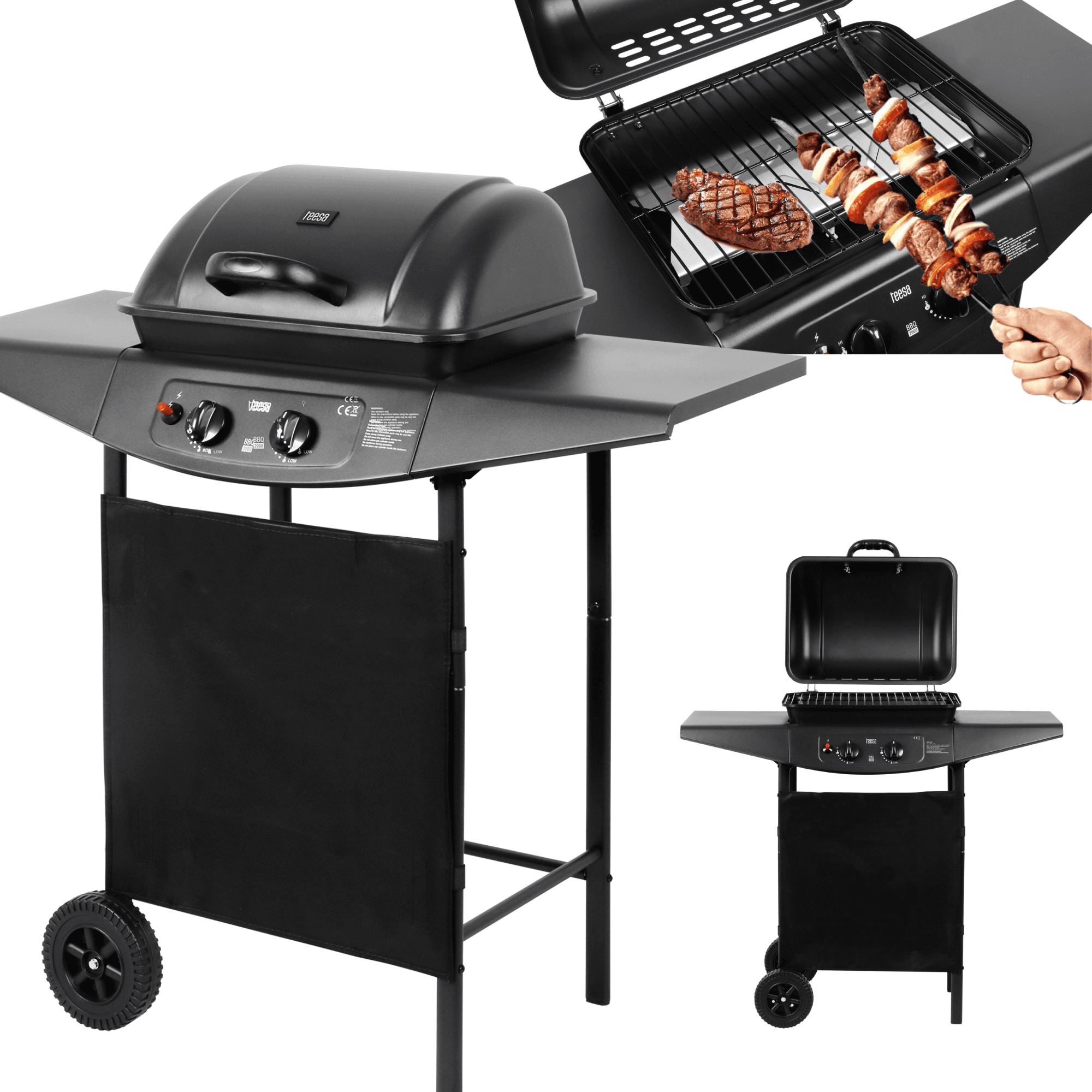 Teesa BBQ 2000 kaasugrilli 2 poltinta 5 kW TSA0080
