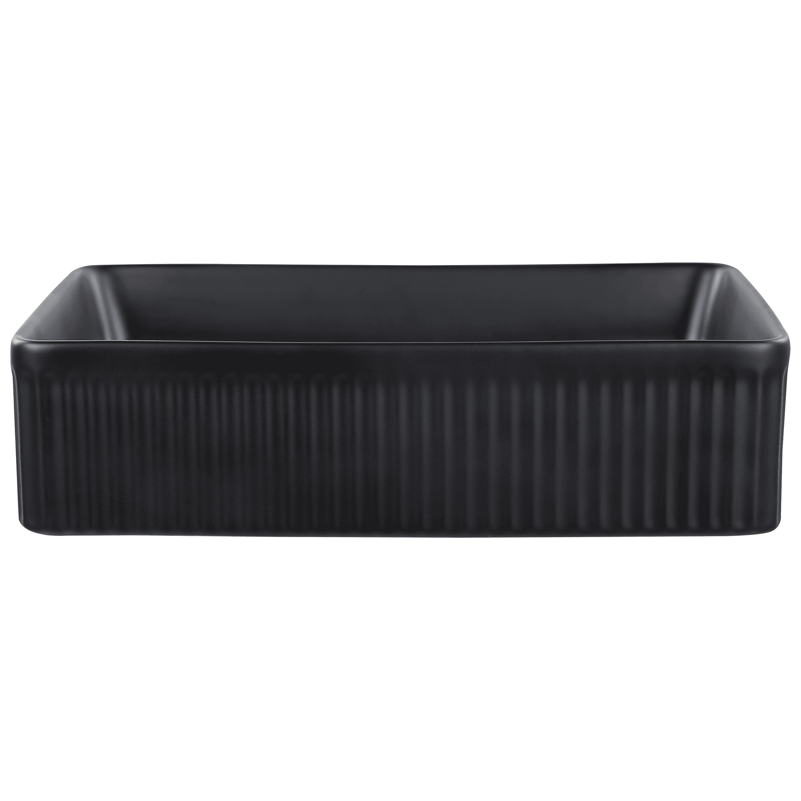 Pesuallas tason päälle GELDO 50 x 34 cm keramiikka Musta – Beliani