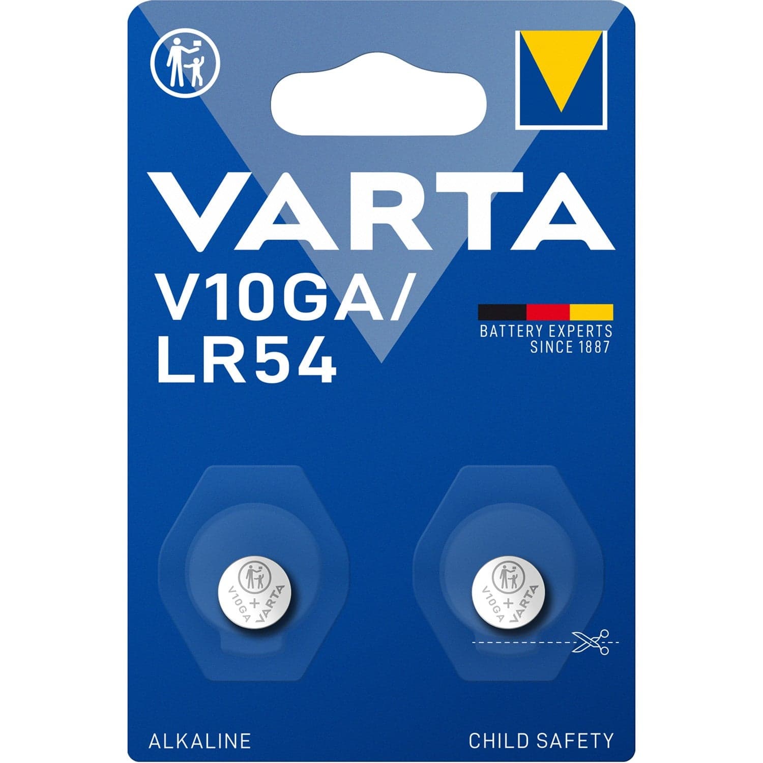 V10GA / LR54 1, 5 V alkaliparisto 2 kpl