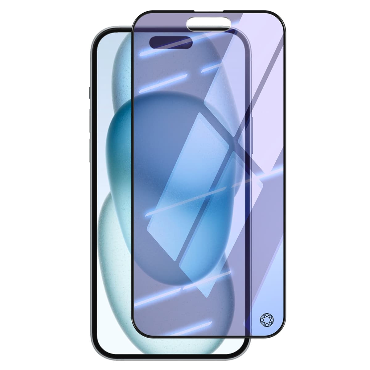 Näytönsuoja iPhone 15 Orgaanista Lasia 2.5D Sinisen Valon Esto