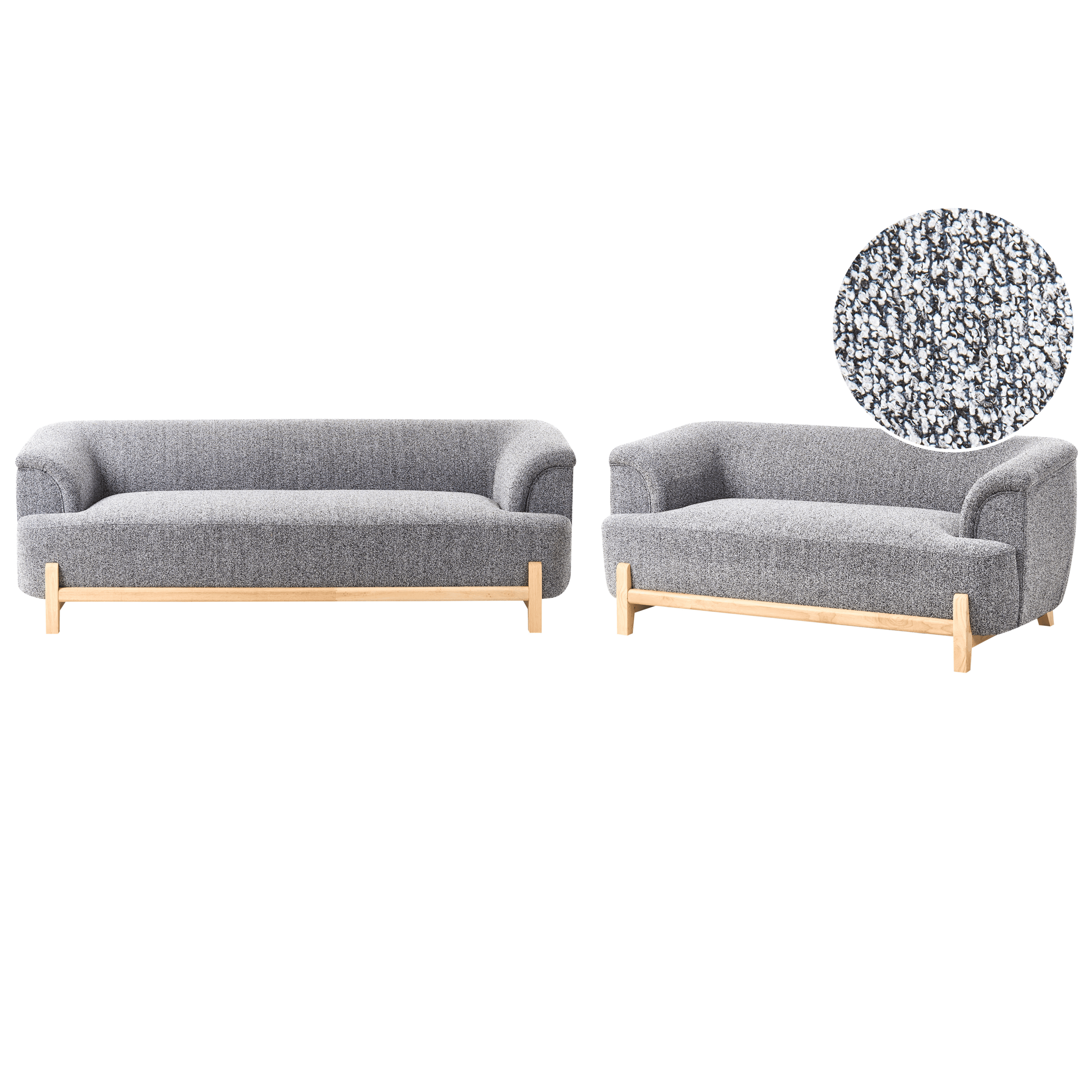 Sohvaryhmä 5-istuttava ALNOR kangas Tummanharmaa – Beliani