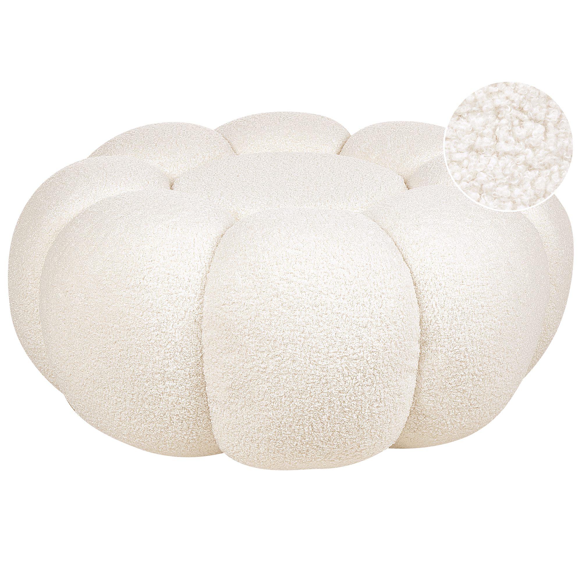 Rahi BEAUFORT buklee Luonnonvalkoinen – Beliani